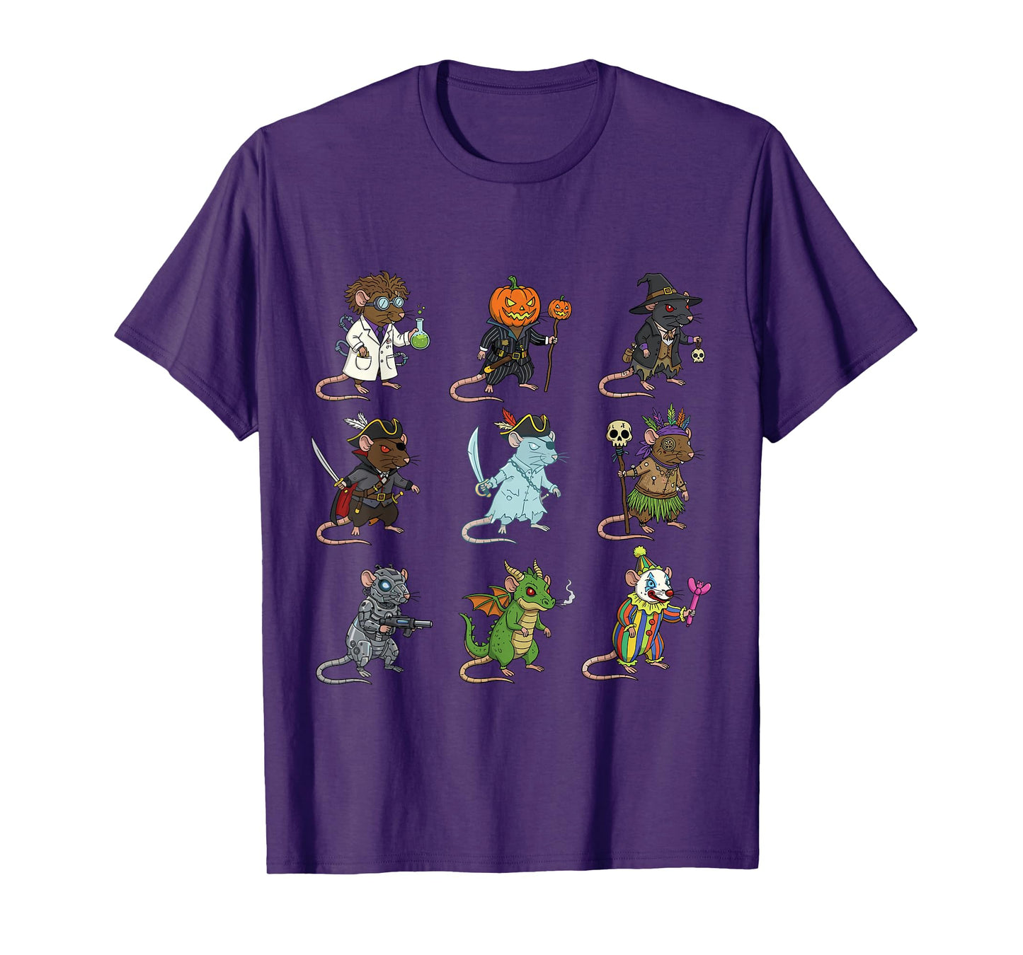 Rat Spooky Witch Boo Zombie Rat Funny Halloween Boys & Girls T-Shirt