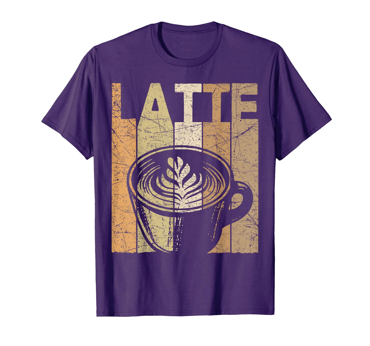 Latte Vintage Latte Coffee Retro Espresso Latte Lover T-Shirt