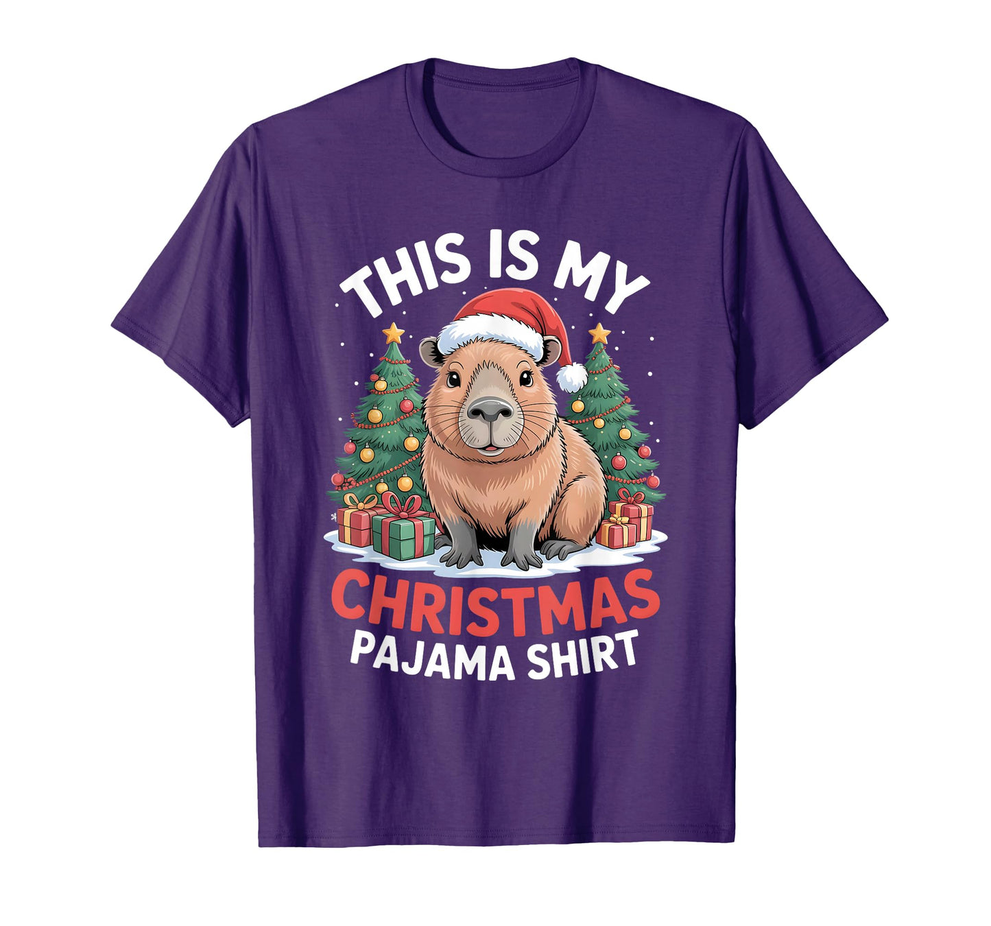 Capybara This is My Christmas Pajama T-Shirt
