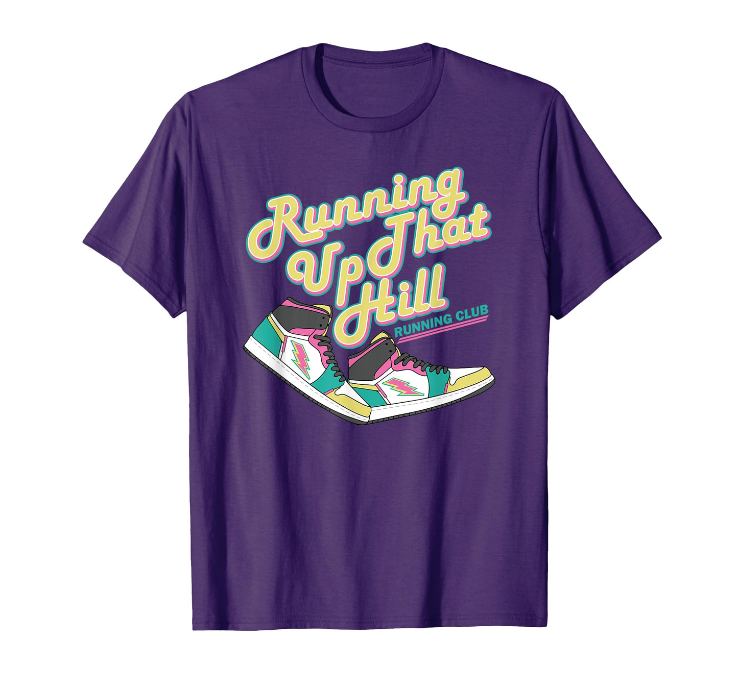 Running Up That Hill Retro Running Marathon Track Cross T-Shirt