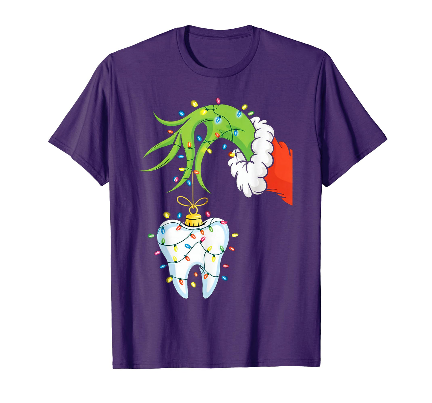 Tooth Dentist Dental Assistant Teeth Christmas Xmas T-Shirt