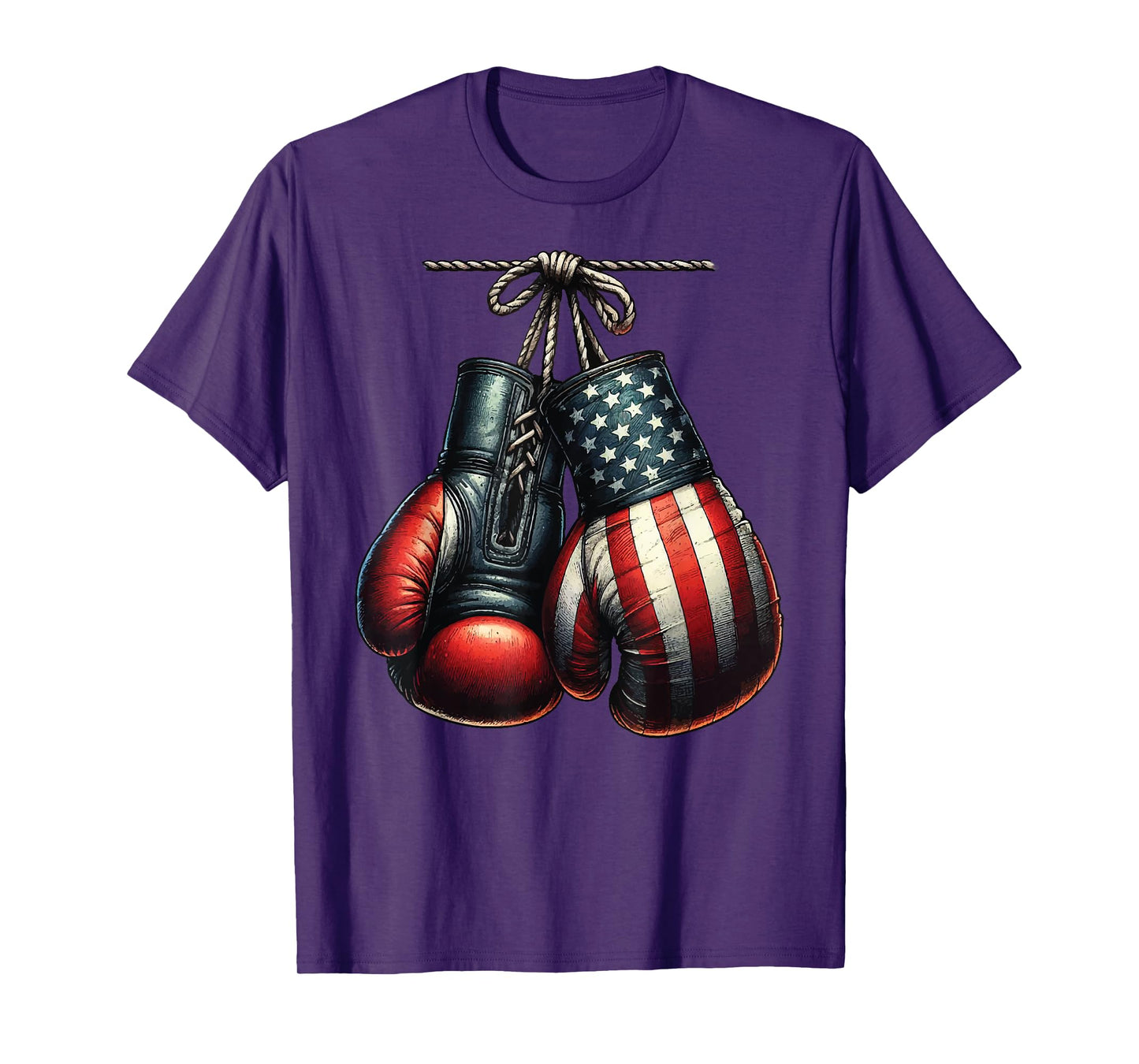 4th of July USA Flag Boxing Gloves for Boxer Training T-Shirt