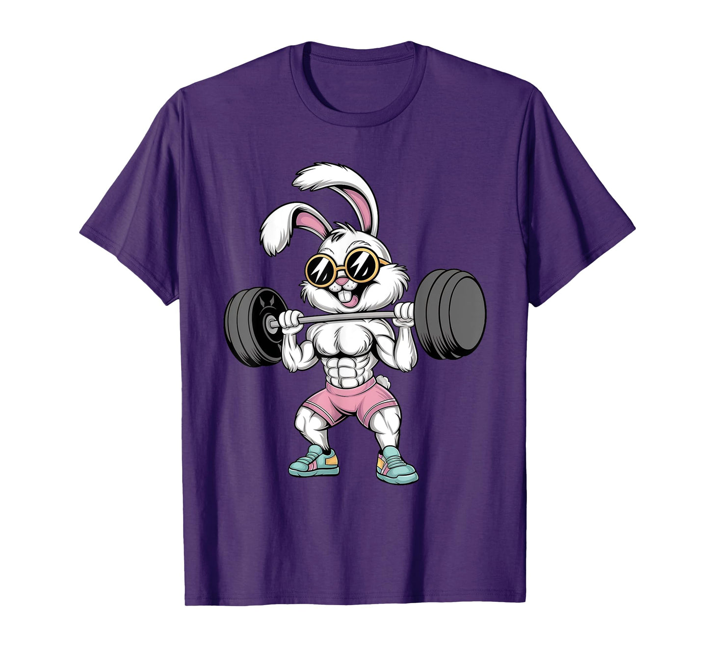 Funny Easter Day Workout Deadlift Bunny Rabbit Gym Men Women T-Shirt