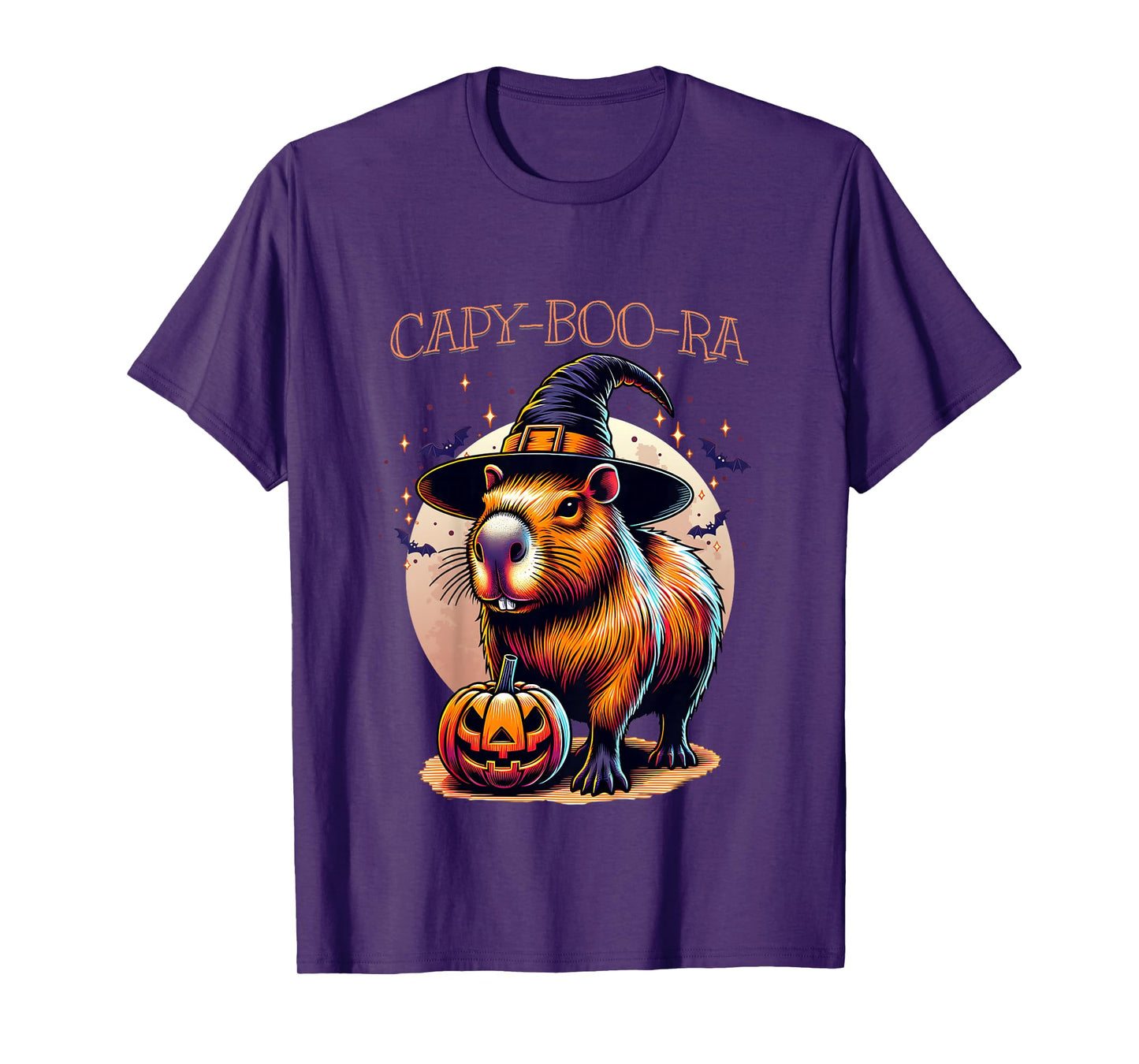 Capy-Boo-Ra Capybara Witch Jack-o-Lantern Pumpkin Halloween T-Shirt