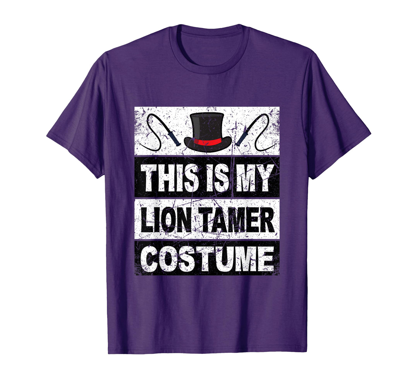 Retro Lion Tamer Costume Women Men For Kids Hat Whip Circus T-Shirt