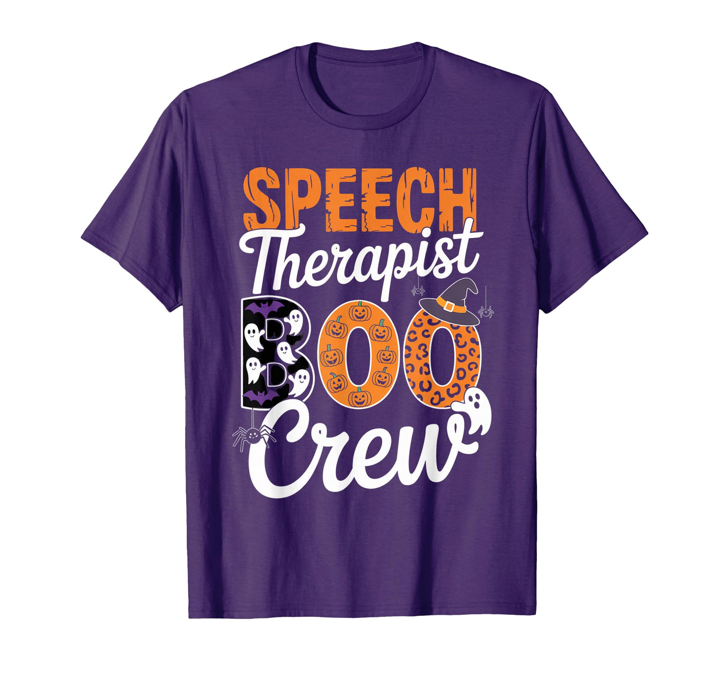 Speech Therapist Boo Crew Halloween Matching Spooky Outfit T-Shirt
