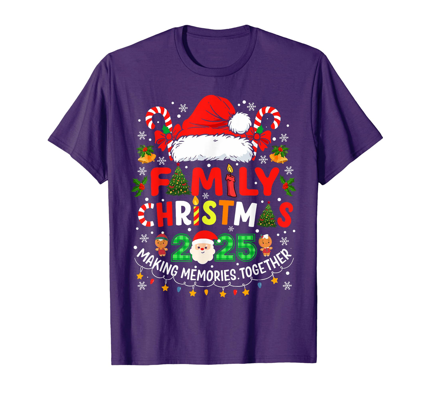 Family Christmas 2025 Matching Outfit Xmas Squad Santa T-Shirt