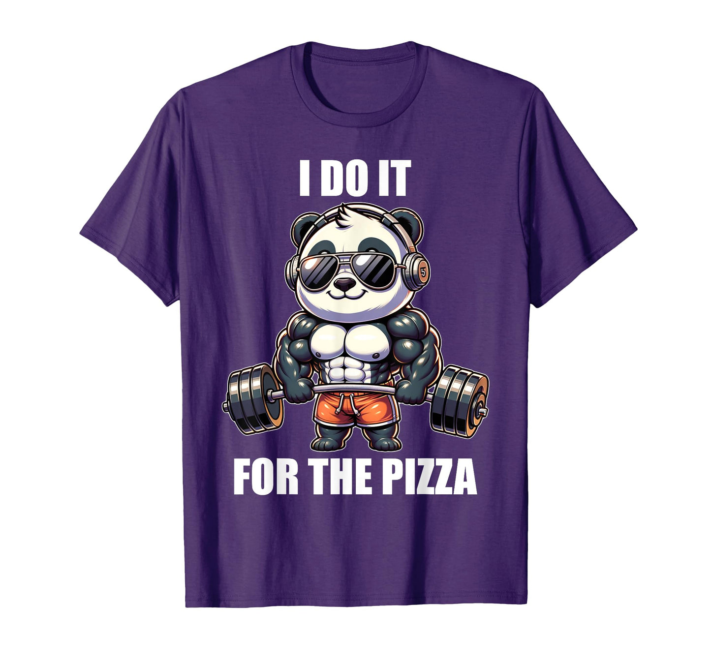 Panda Funny Gym Weightlifting Bodybuilder Fitness Workout T-Shirt
