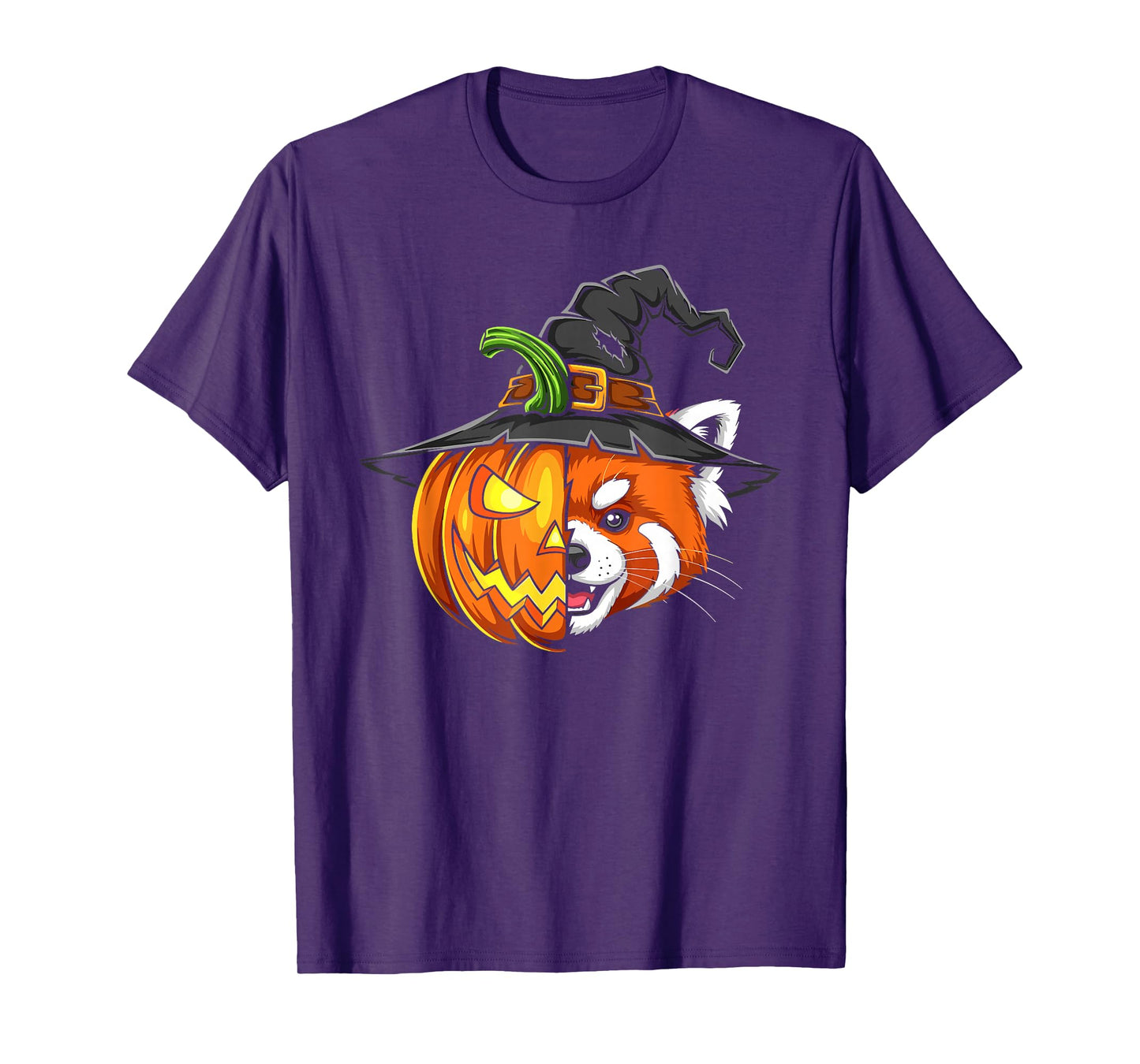 Red Panda Pumpkin Jack O Lantern Halloween Kids Mens Womens T-Shirt