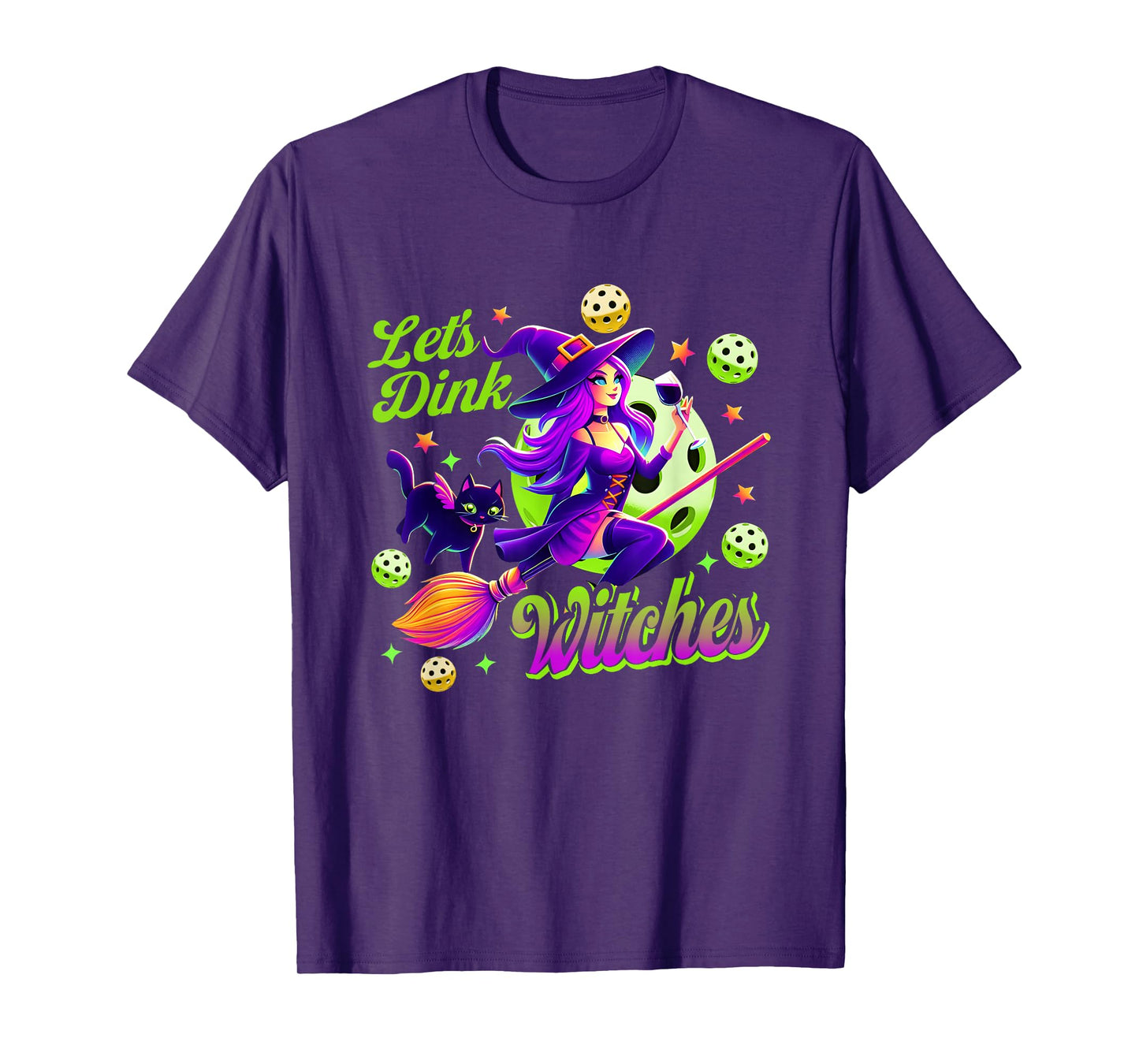 Let s Dink Witches Pickleball Halloween Sport Broomstick T-Shirt