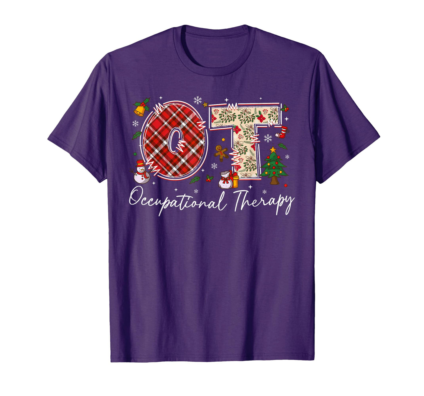 Retro OT Occupational Therapy Santa Christmas OT Squad T-Shirt