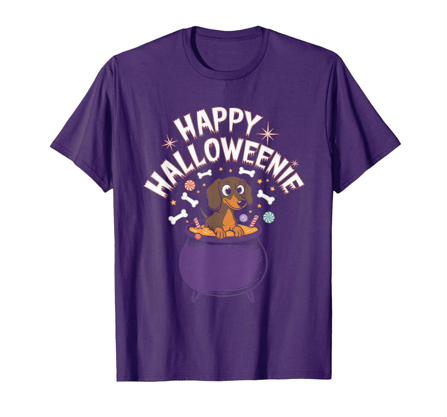 Happy Halloweenie Tshirt Women Men Wiener Monster Party T-Shirt