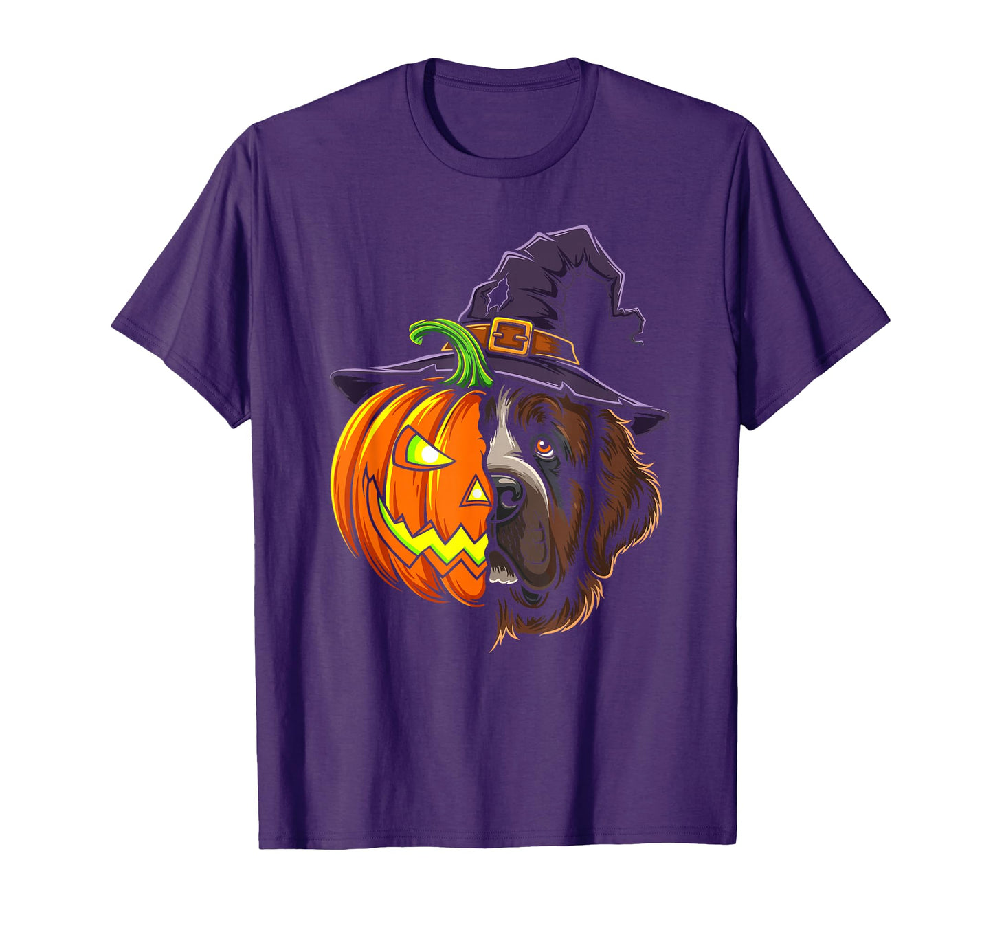 Newfoundland Pumpkin Jack O Lantern Halloween Mens Womens T-Shirt