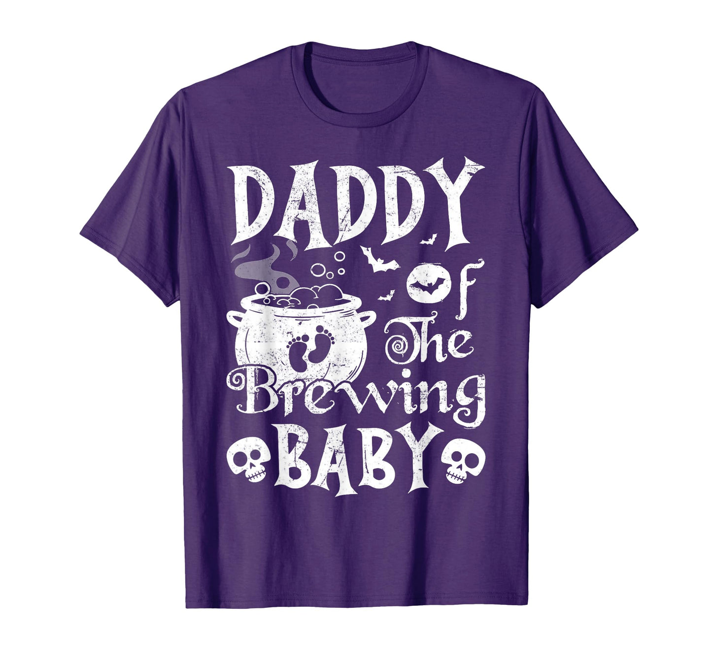 Mens Pregnancy Announcement Daddy of the Brewing Baby Halloween T-Shirt