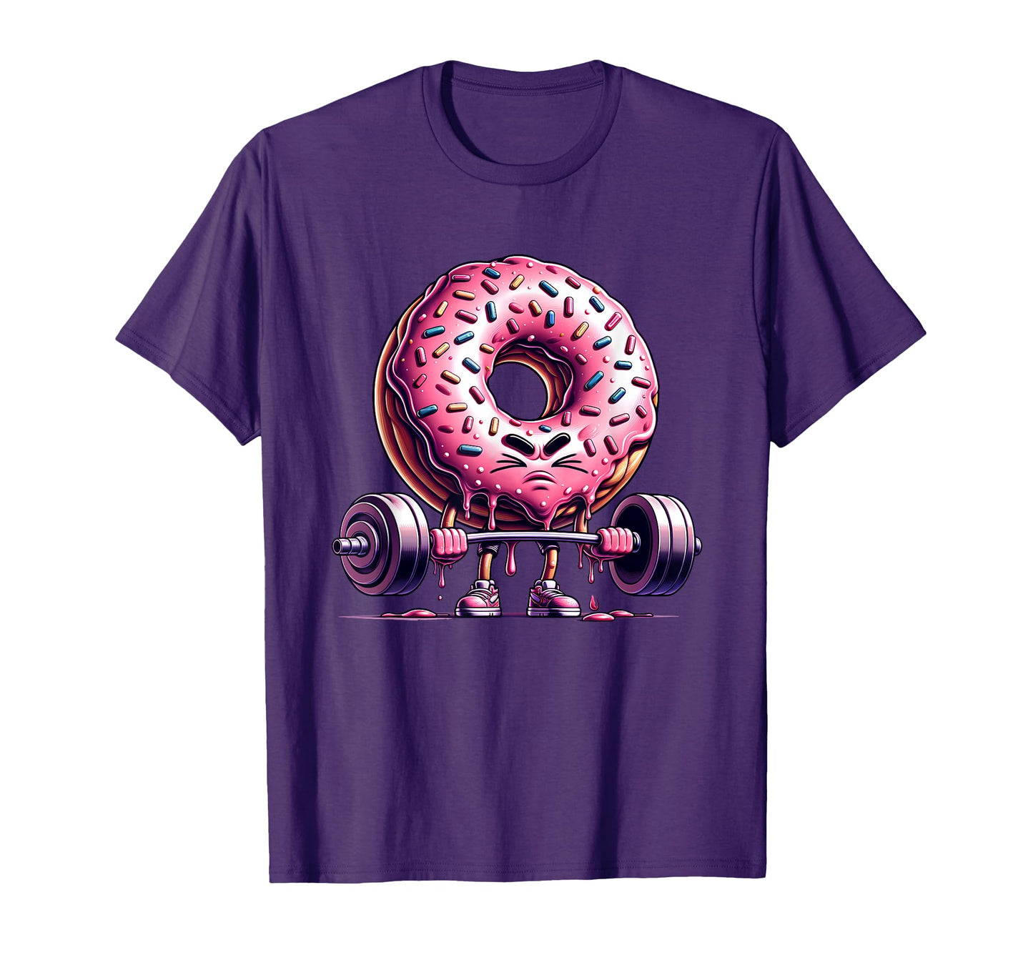 Donut Deadlift Weightlifing Funny Fitness Workout Gym Lover T-Shirt