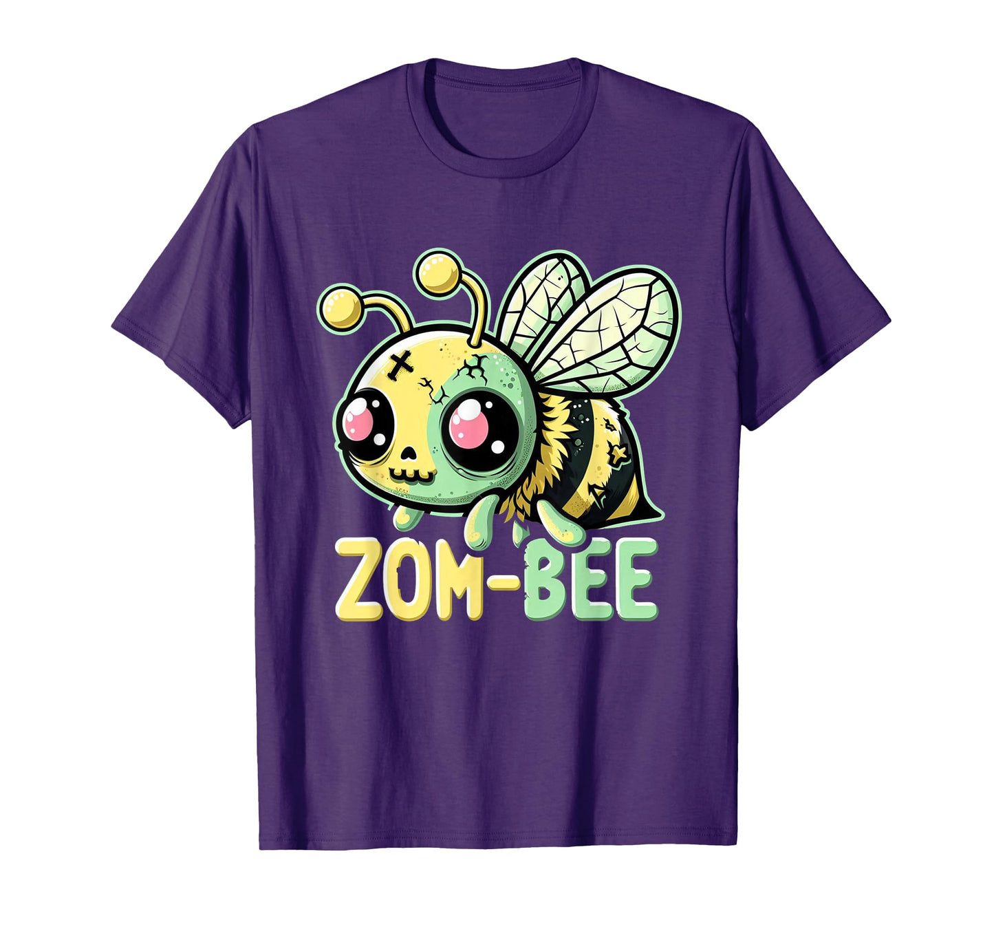 Zom-Bee Adorably Creepy Zombie Bee Cartoon Halloween T-Shirt