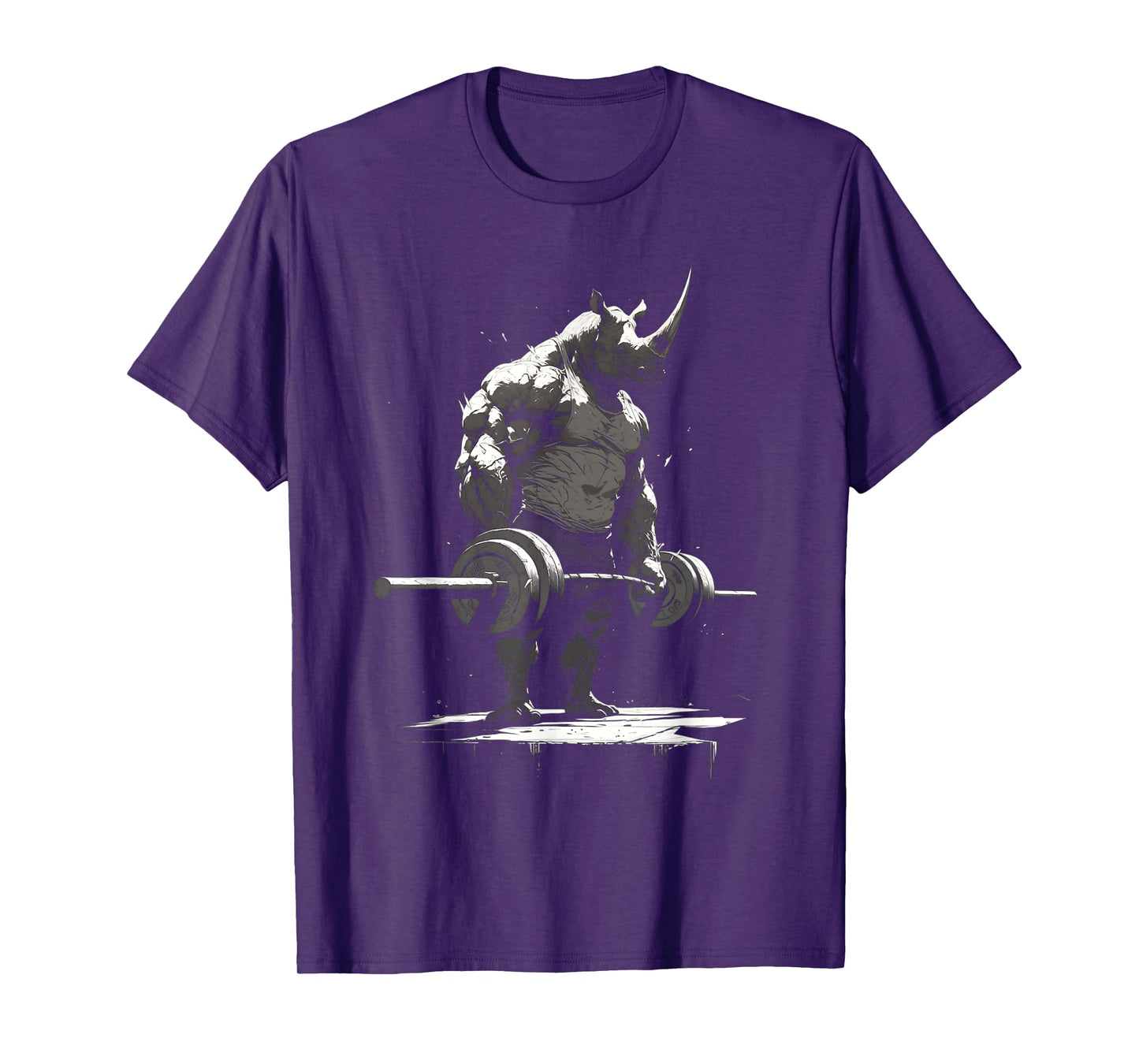 Rhino Weightlifting Powerlifting Beast Gym Gear Workout T-Shirt