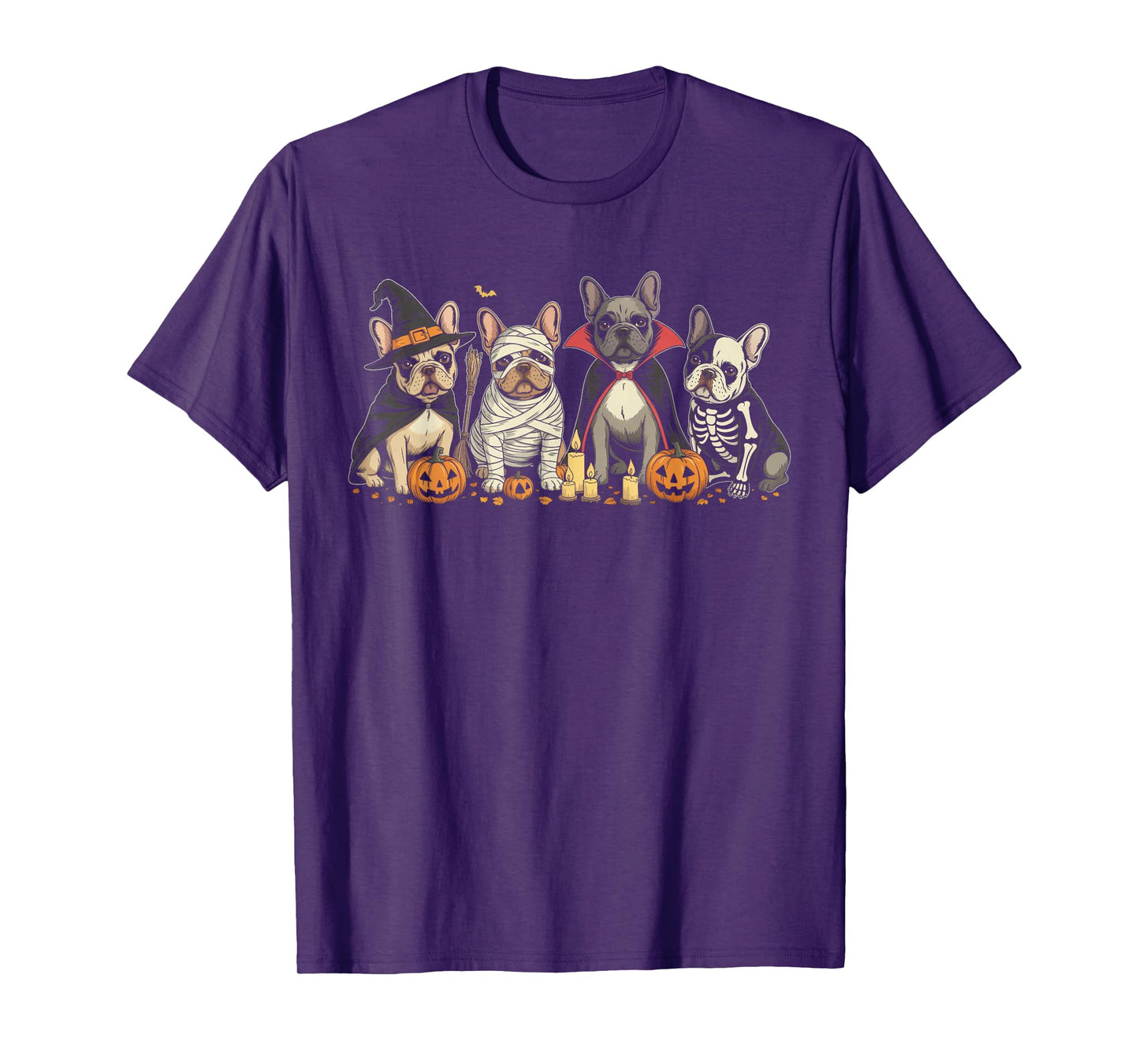 Funny French Bulldog Halloween Party Dogs Trick or Treat T-Shirt