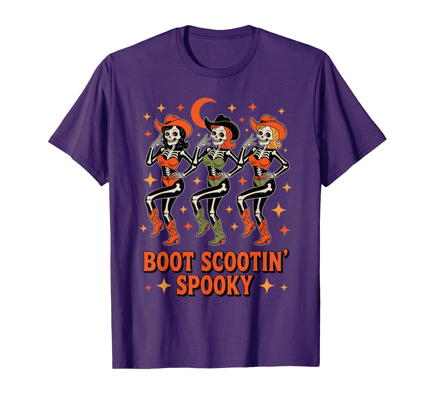 Boot Scootin Cowgirl Spooky Western Line Dance T-Shirt