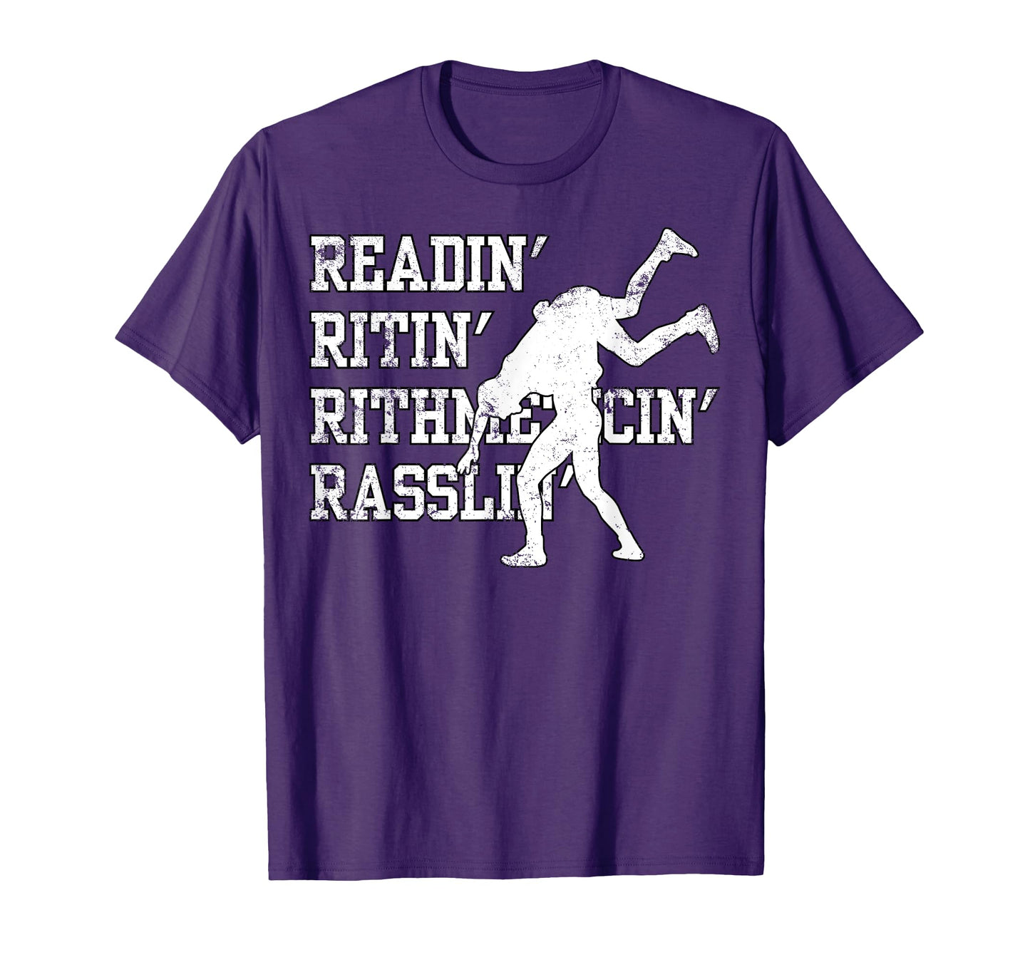 Funny Wrestling Funny Rassling Wrestler Love To Wrestle Gym T-Shirt