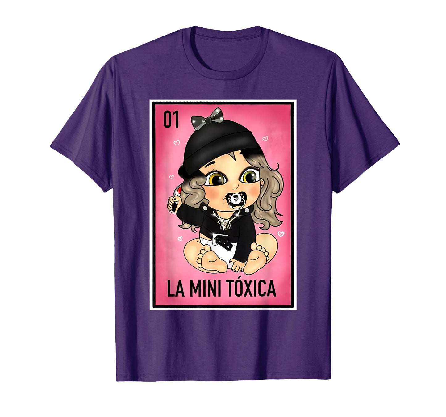 La Mini Toxica Kids Card Mexican Lottery Card Baby Girl T-Shirt
