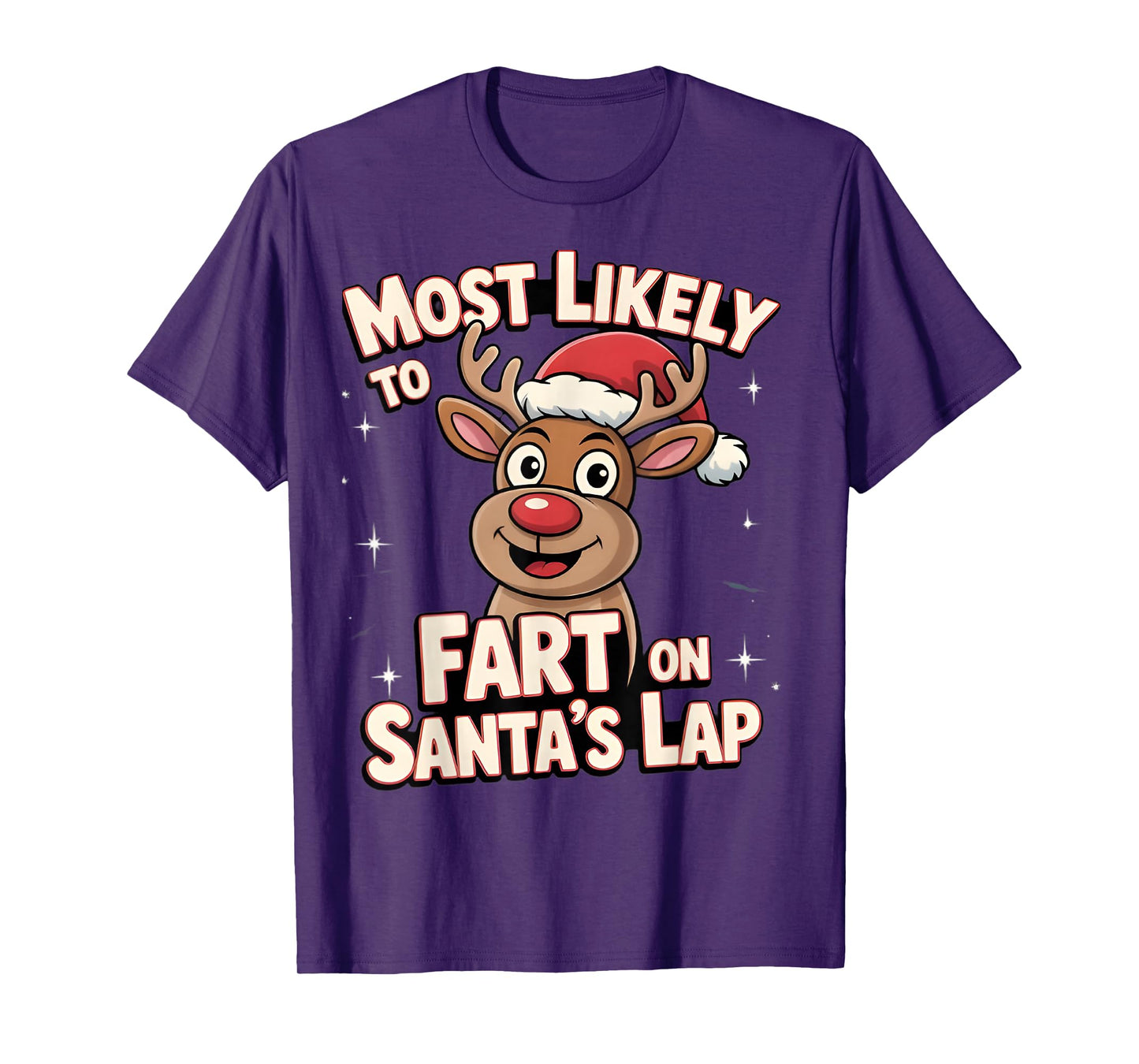 Most Likely to Fart On Santa's Lap Family Matching Christmas T-Shirt