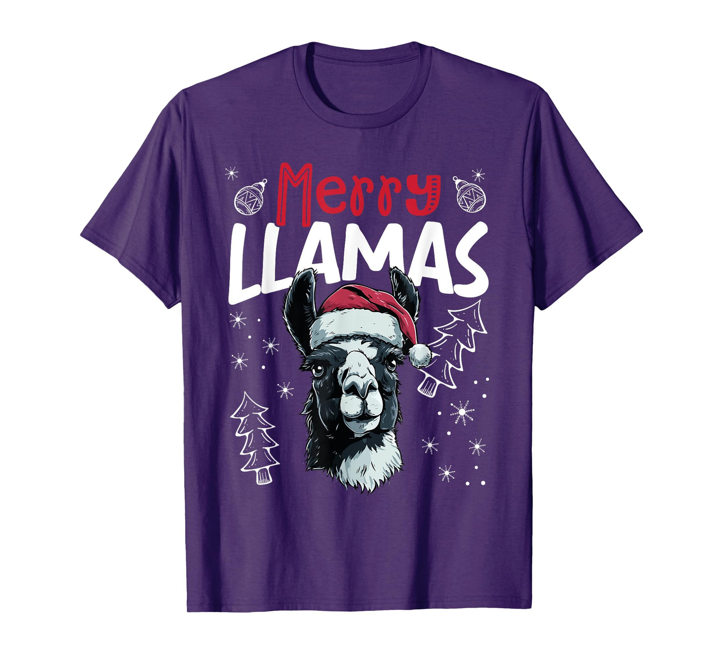 Merry Llamas Funny Christmas Llama T-Shirt