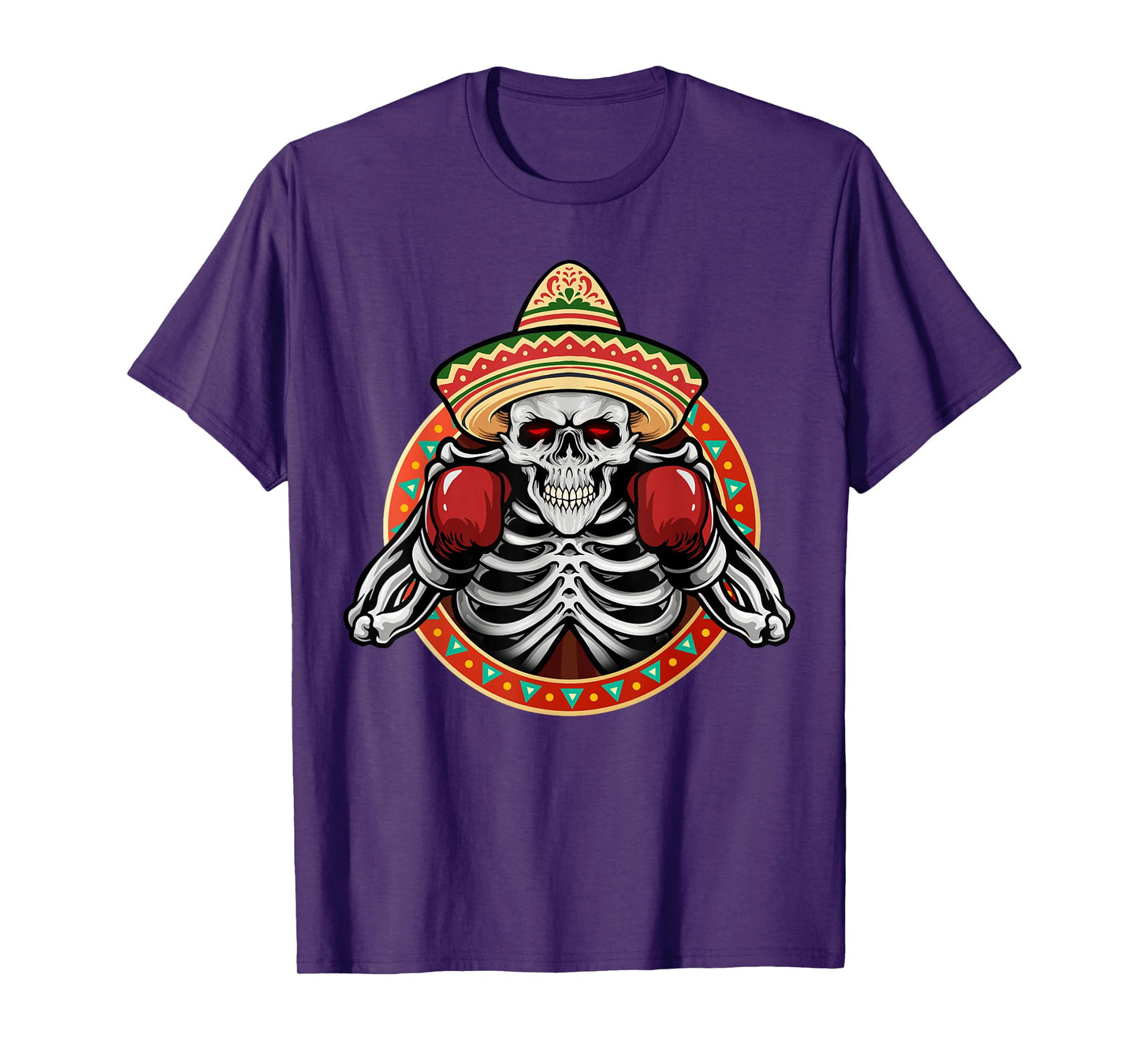 Cinco de Mayo Mexican Vintage style boxing Great skeleton T-Shirt