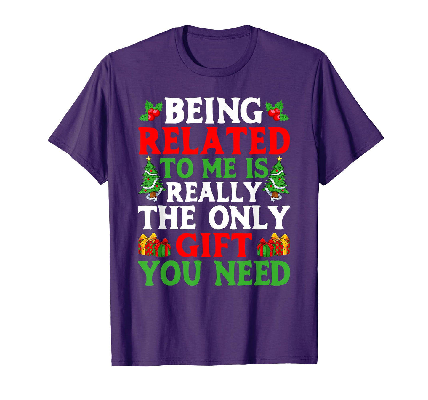Being Related to Me Family Men Women Christmas Pajamas T-Shirt