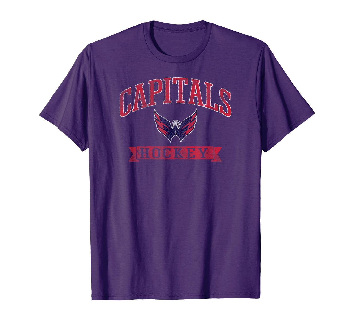 Washington Capitals NHL Officially Licensed Vintage Hockey T-Shirt - Black, Small, Unisex-Adults & Kids