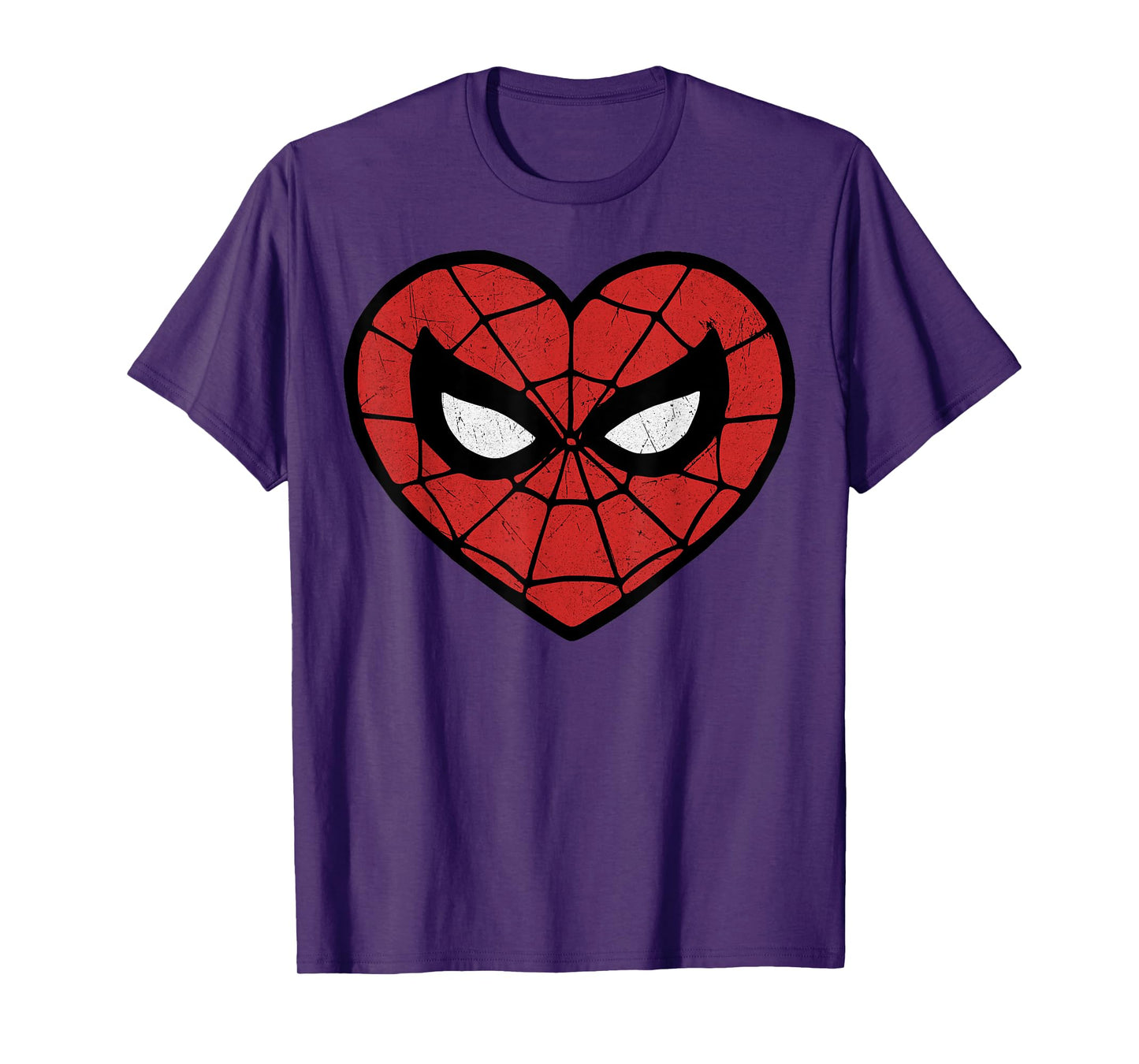 Marvel Spider-Man Face Mask Valentine's Heart Logo T-Shirt