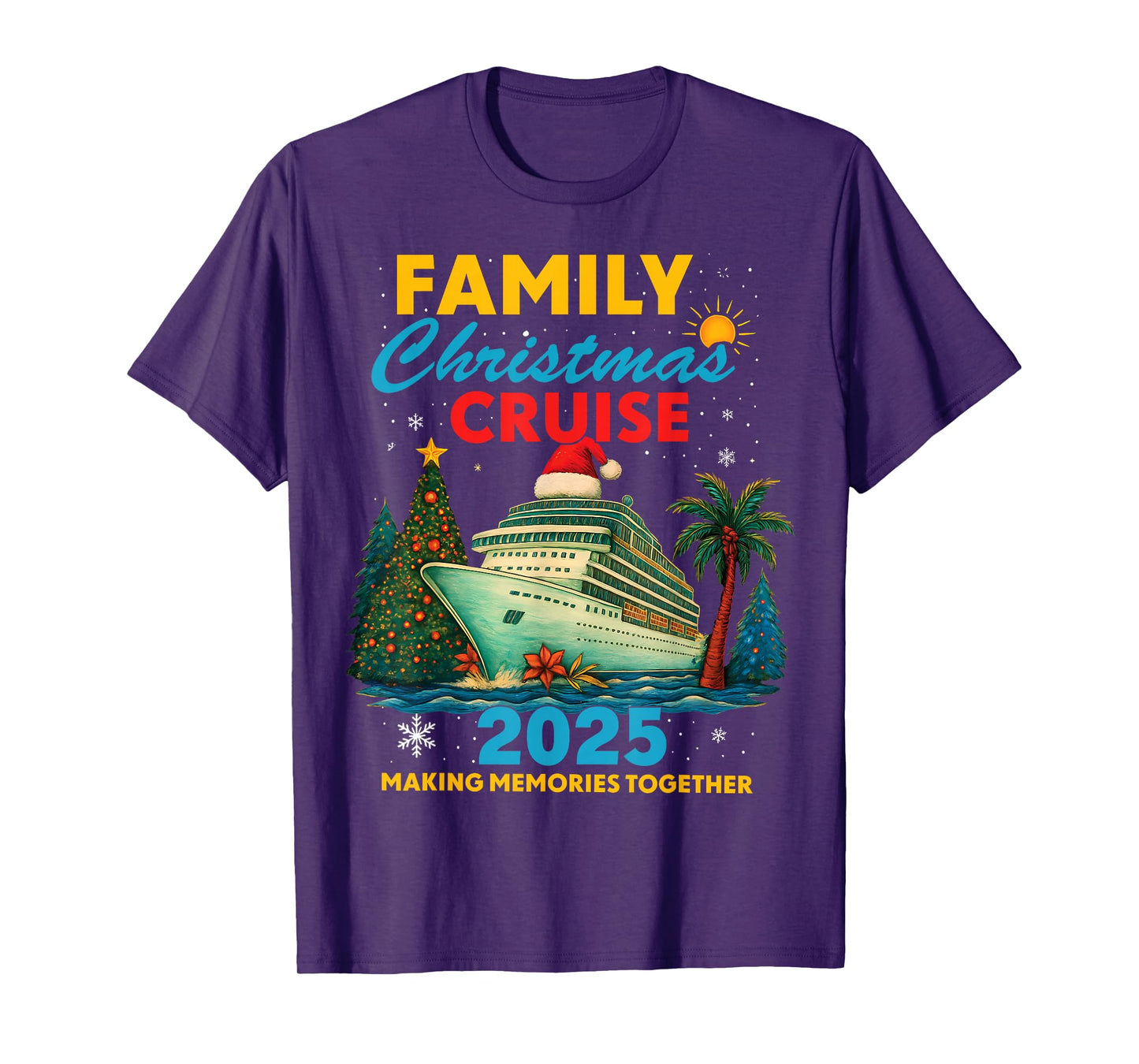 Family Christmas Cruise 2025 Matching Family Cruise Holiday T-Shirt