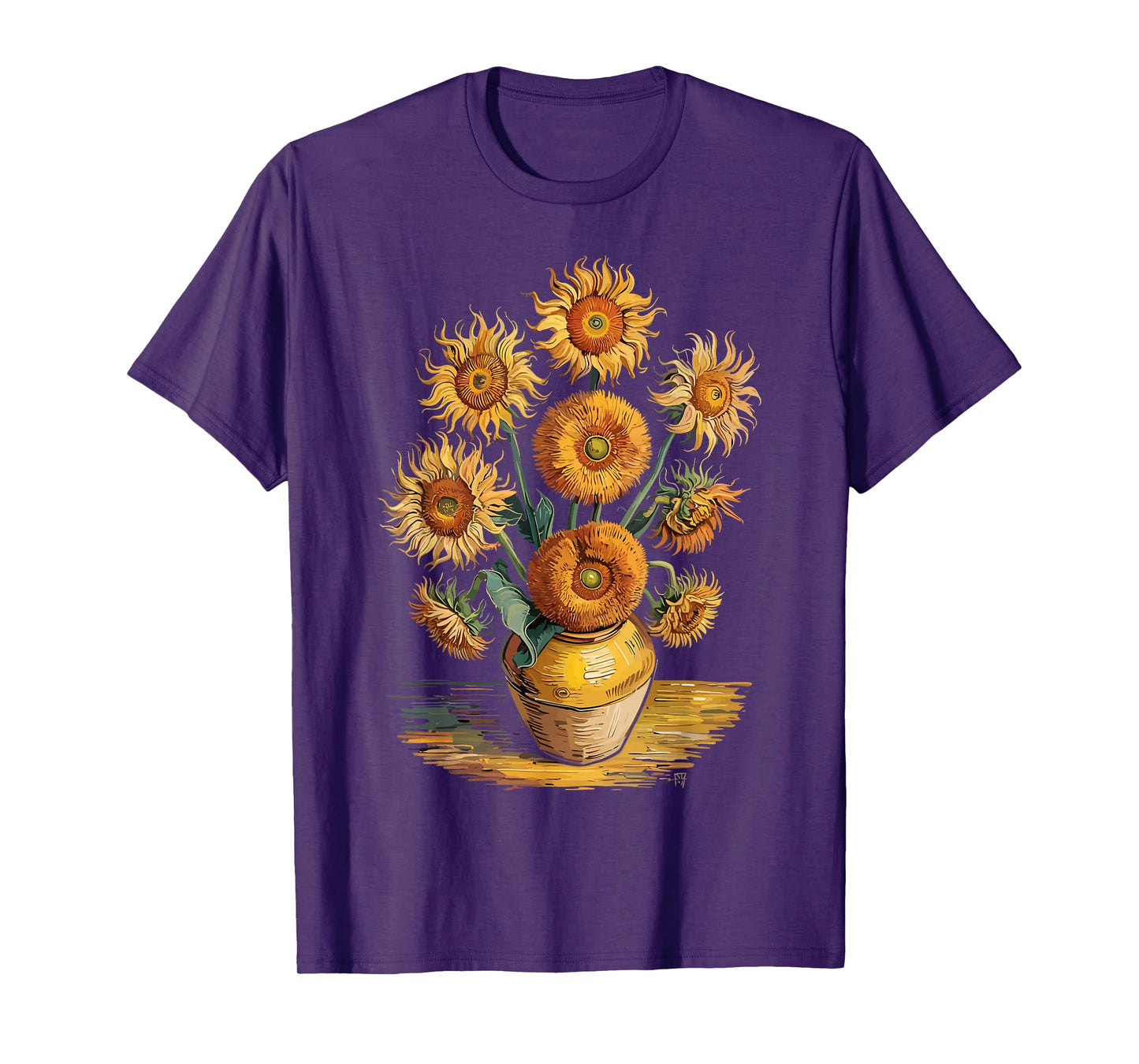 Van Gogh Sunflowers Art Vintage Yellow Flowers Painting T-Shirt