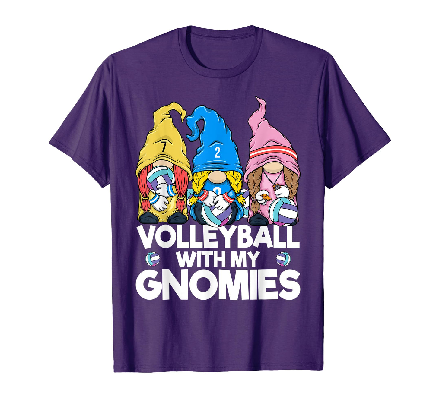 Volleyball Gnome Volleyball with My Gnomies Women Teen Girls T-Shirt