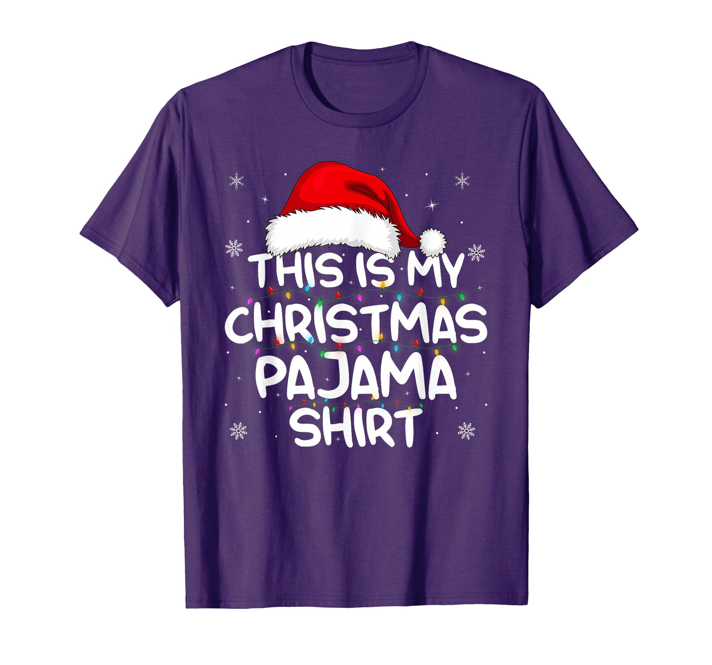 Family Xmas Pajamas Funny This is My Christmas Pajama T-Shirt