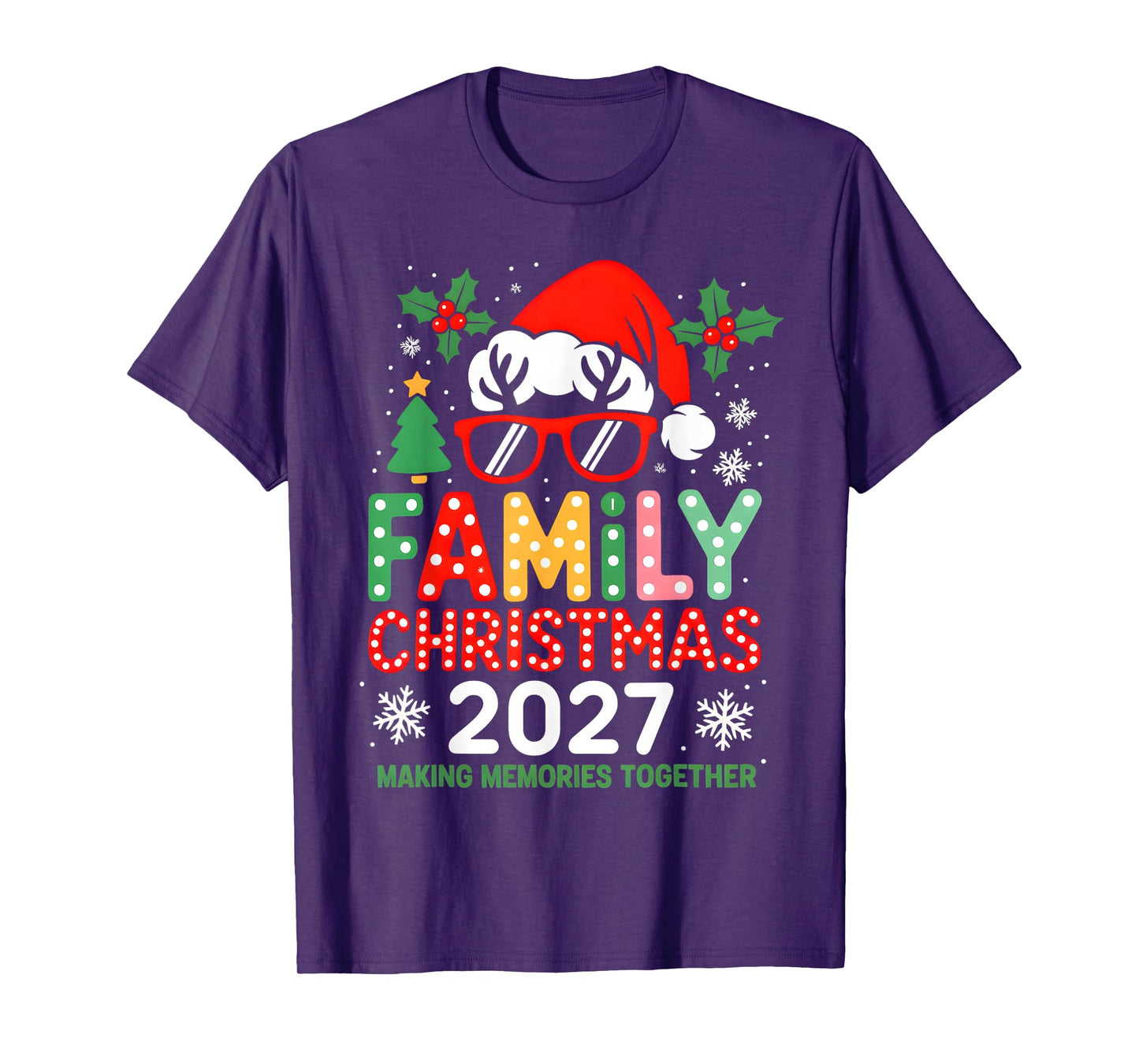 Family Christmas 2027 Christmas Squad Xmas Matching Pajamas T-Shirt