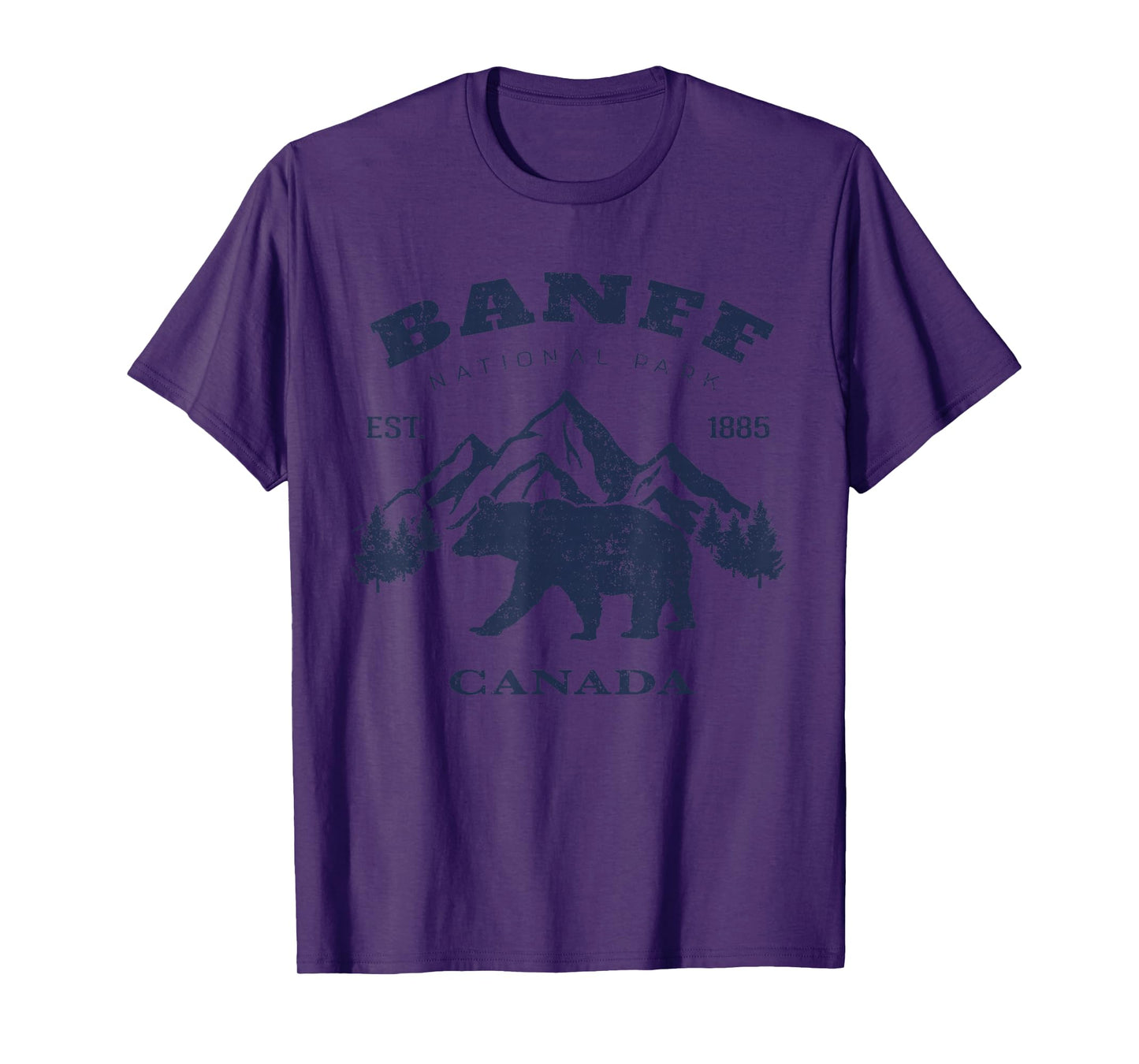 Vintage Banff National Park Canada Souvenir Hiking Camping T-Shirt