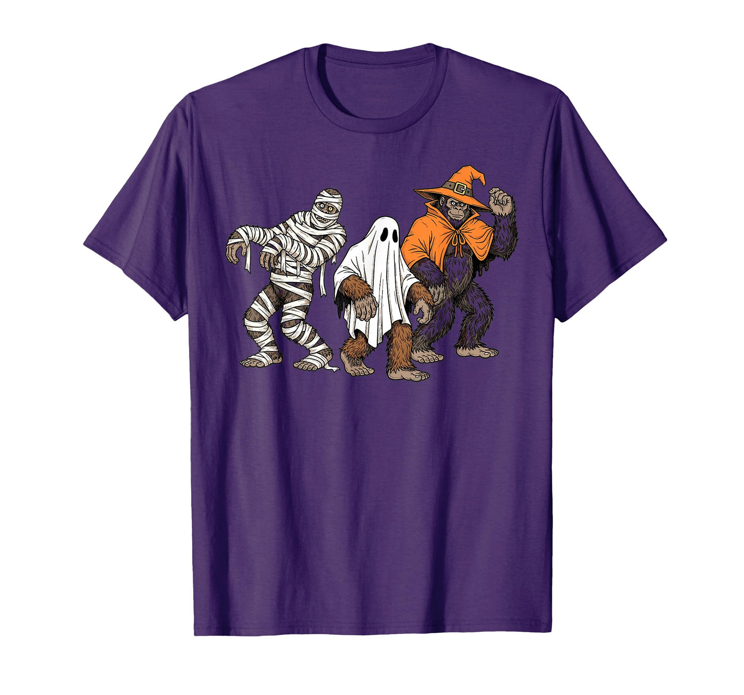 Halloween Bigfoot Monsters Scary Costume Party T-Shirt