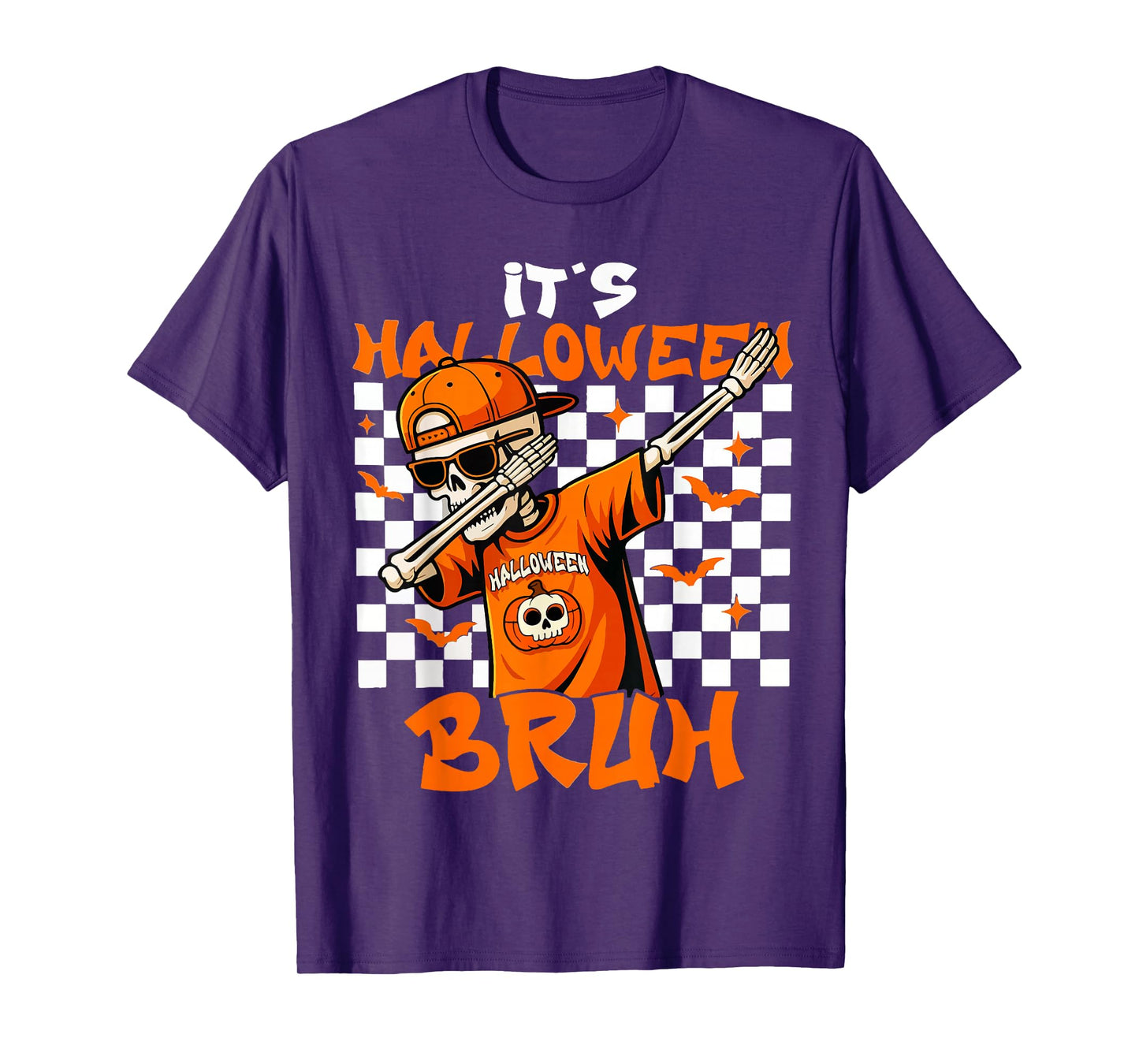 Bruh Halloween Skeleton Rock On for Mens Boys Toddlers Kids T-Shirt