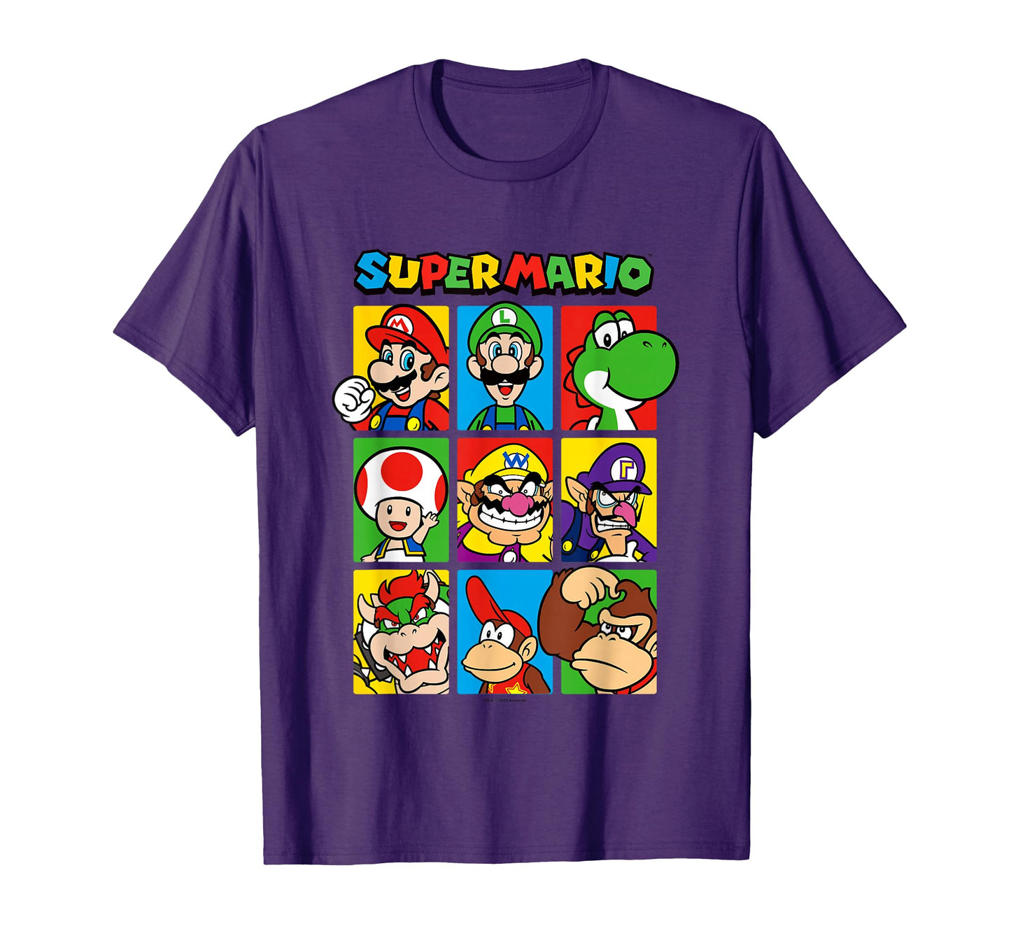 Super Mario Classic Big Character Box Up Portraits T-Shirt