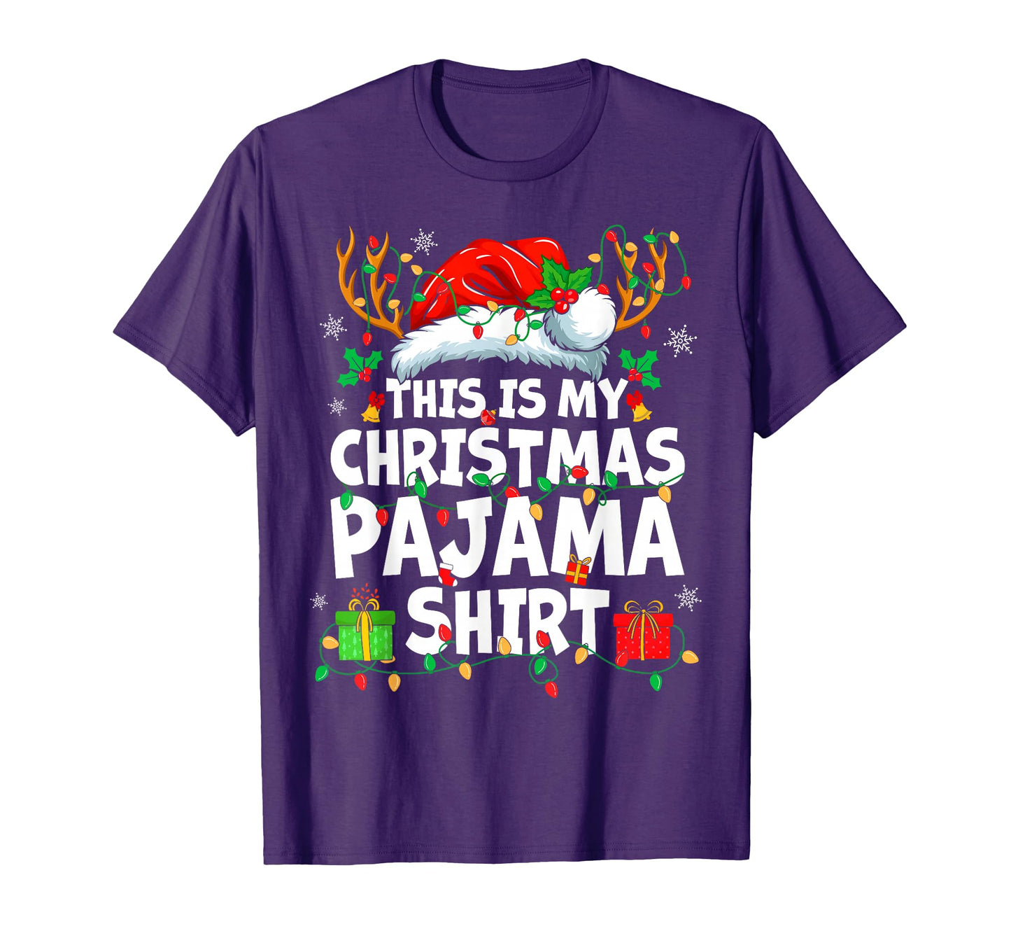 This is My Christmas Pajama Shirt Funny Xmas PJs Men Women T-Shirt