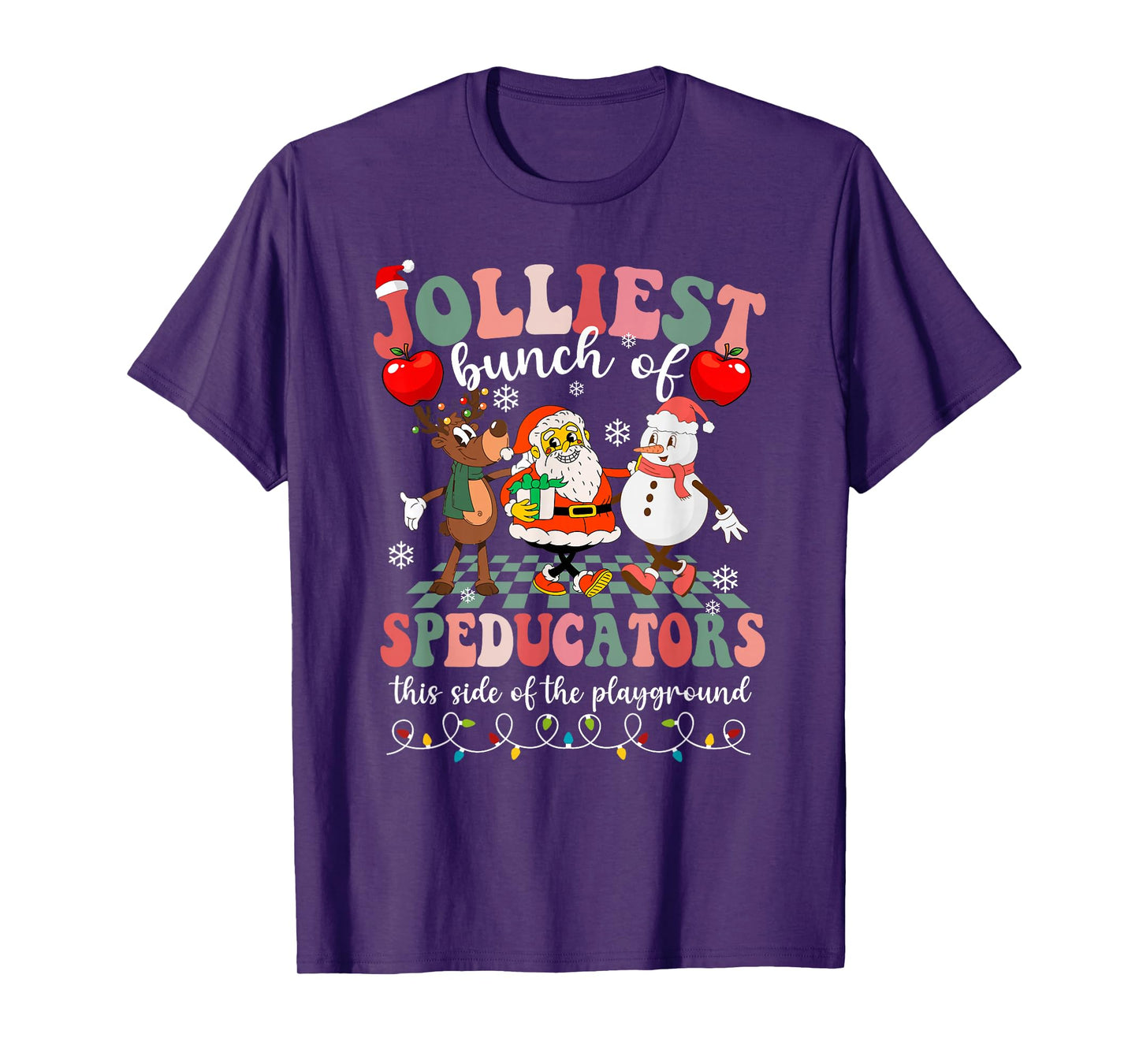 Funny Christmas Jolliest Bunch of Special Education Teachers T-Shirt