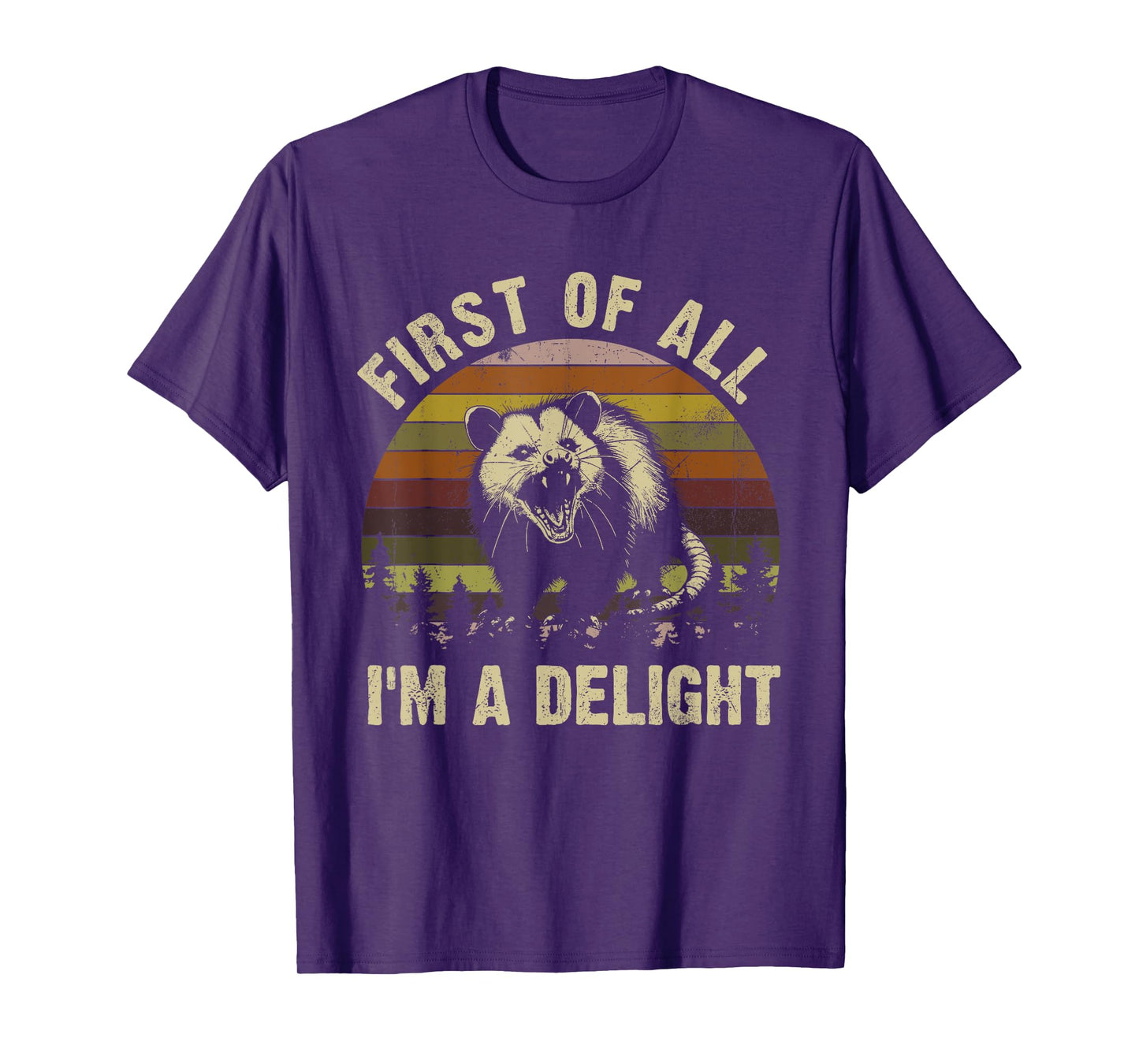 First Of All I'm A Delight Sarcastic Angry Opossum T-Shirt