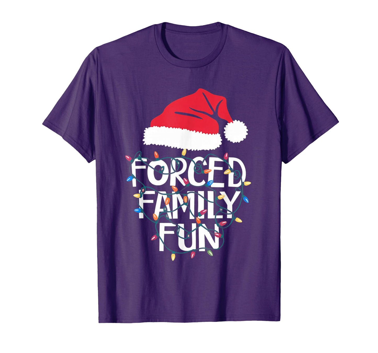 Forced Family Fun Sarcastic Christmas Funny Men Women Kids T-Shirt