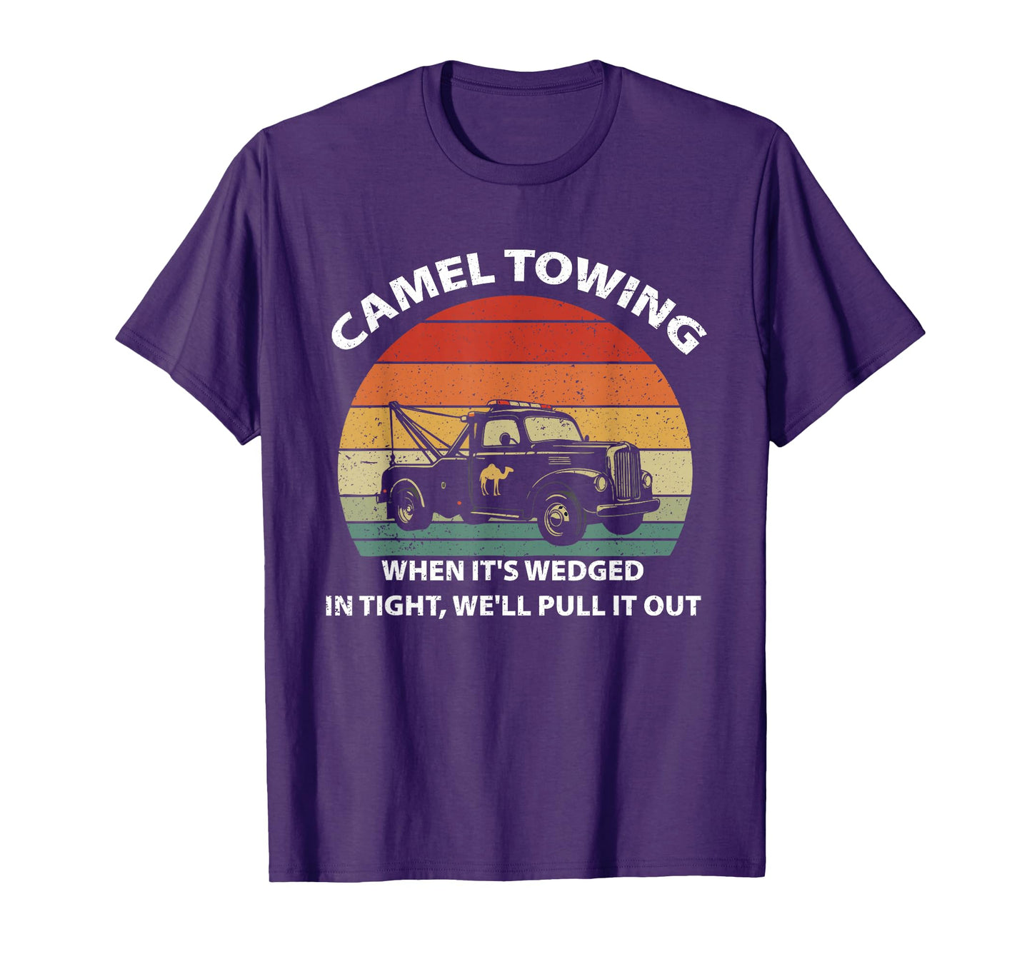 Funny Camel Towing Retro Adult Humor Saying T-Shirt