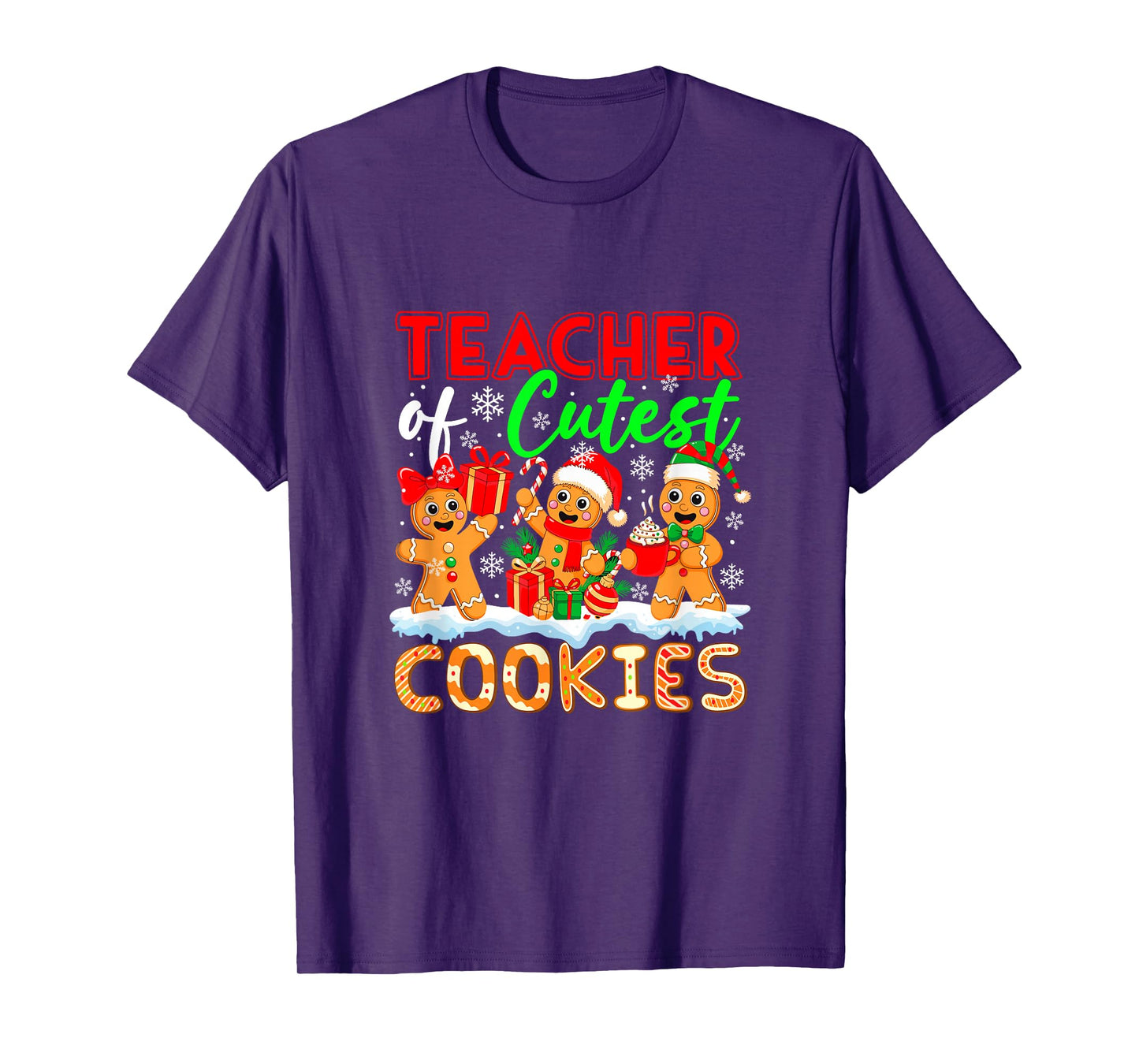 Teacher of Cutest Cookies Gingerbreads Christmas Job Team T-Shirt