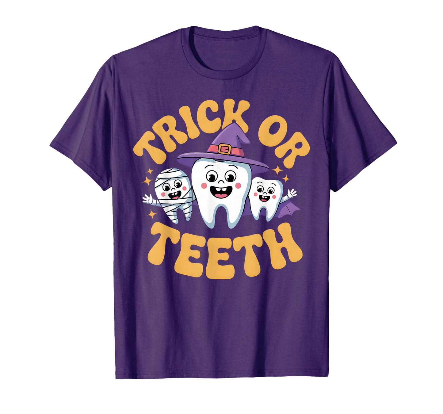Trick or Teeth Cute Funny Dental Halloween Costume T-Shirt
