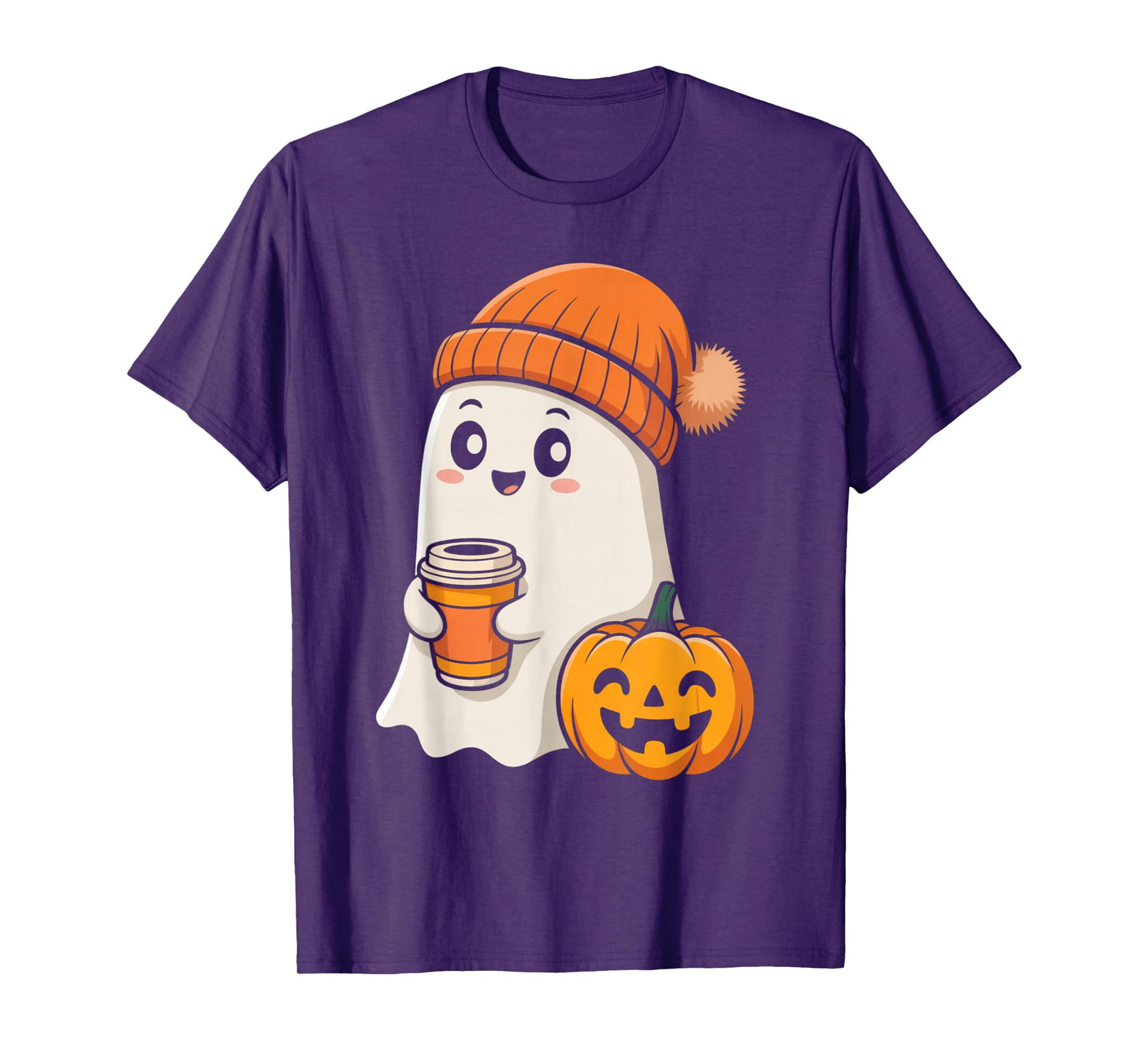 Halloween Costume Ghost Drinking Pumpkin Men Women Gifts T-Shirt