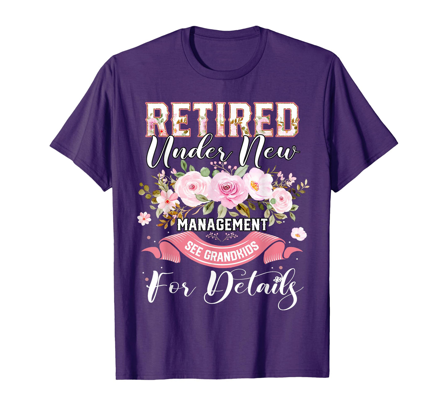 Retired 2025 Funny Retirement Floral For Women 2025 T-Shirt