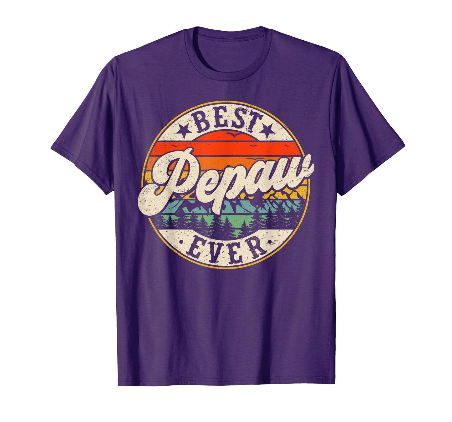 Vintage Best Pepaw Ever Father's Day Grandpa Men T-Shirt